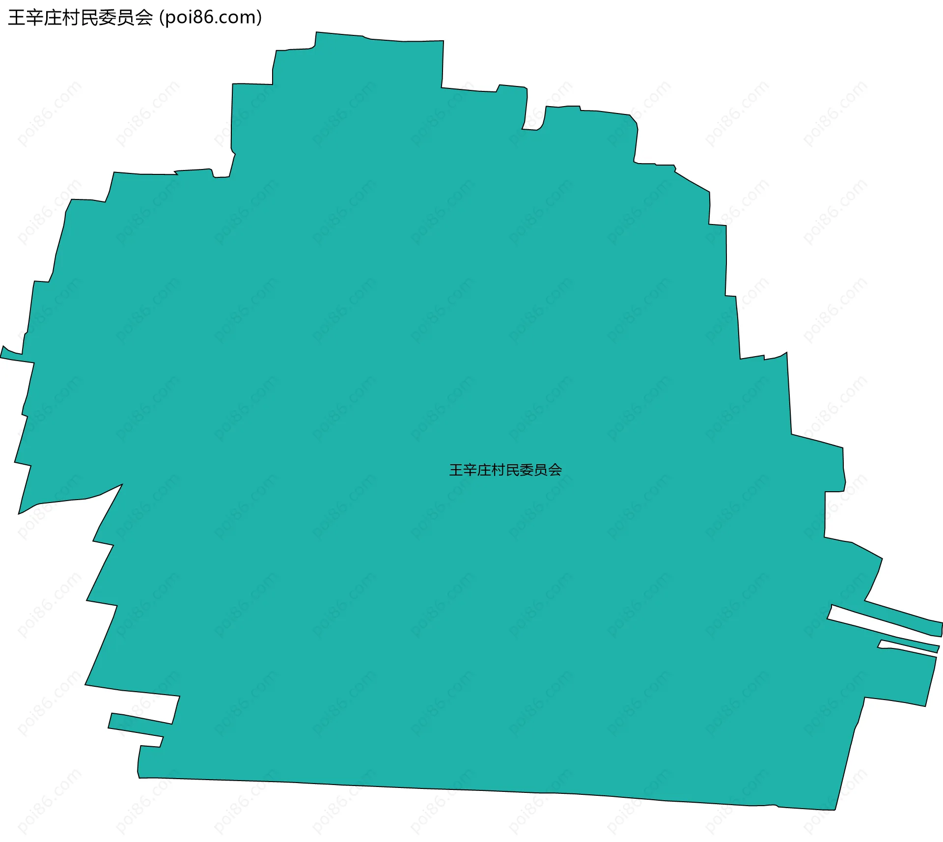 王辛庄村民委员会边界地图