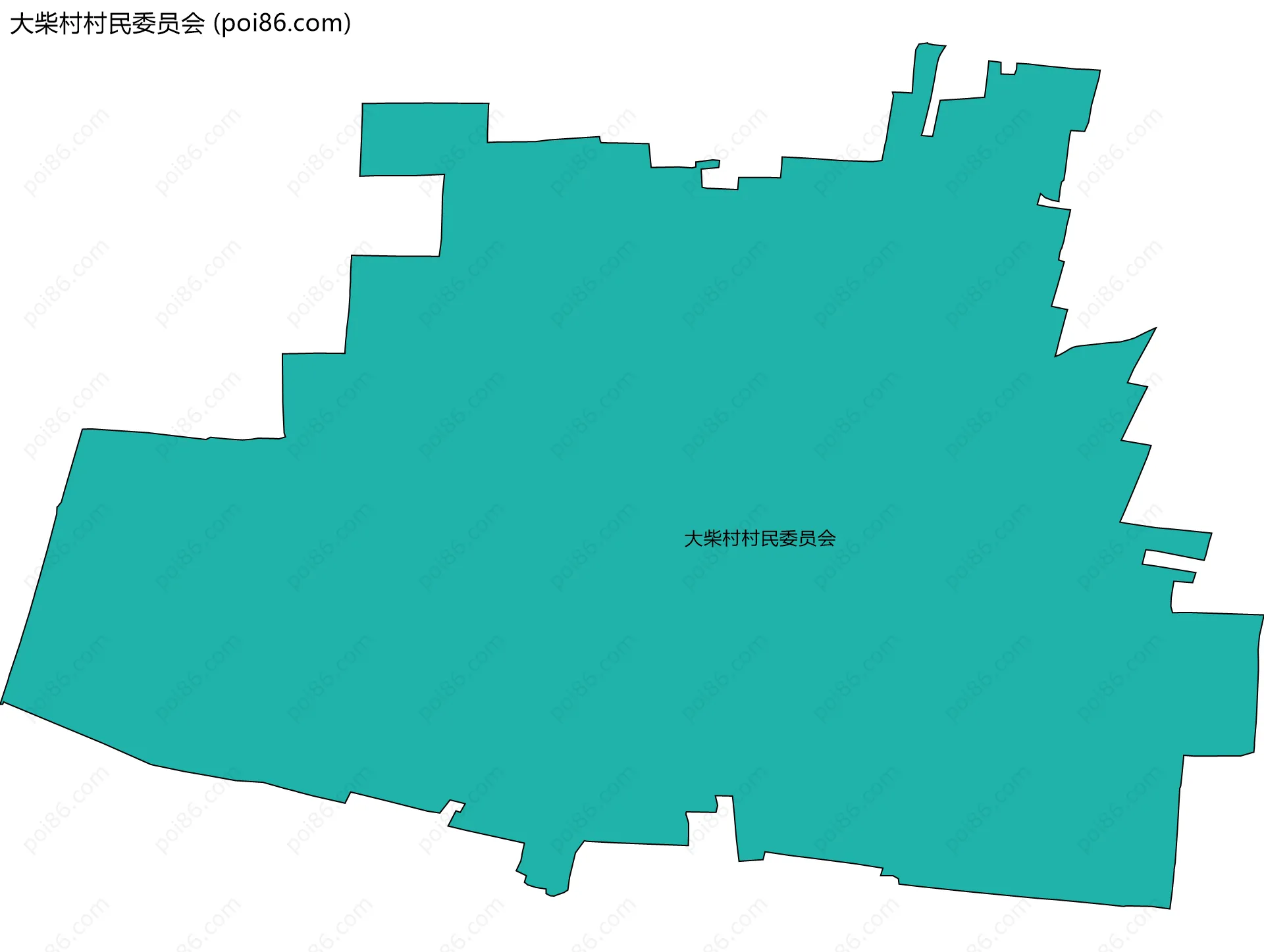 大柴村村民委员会边界地图