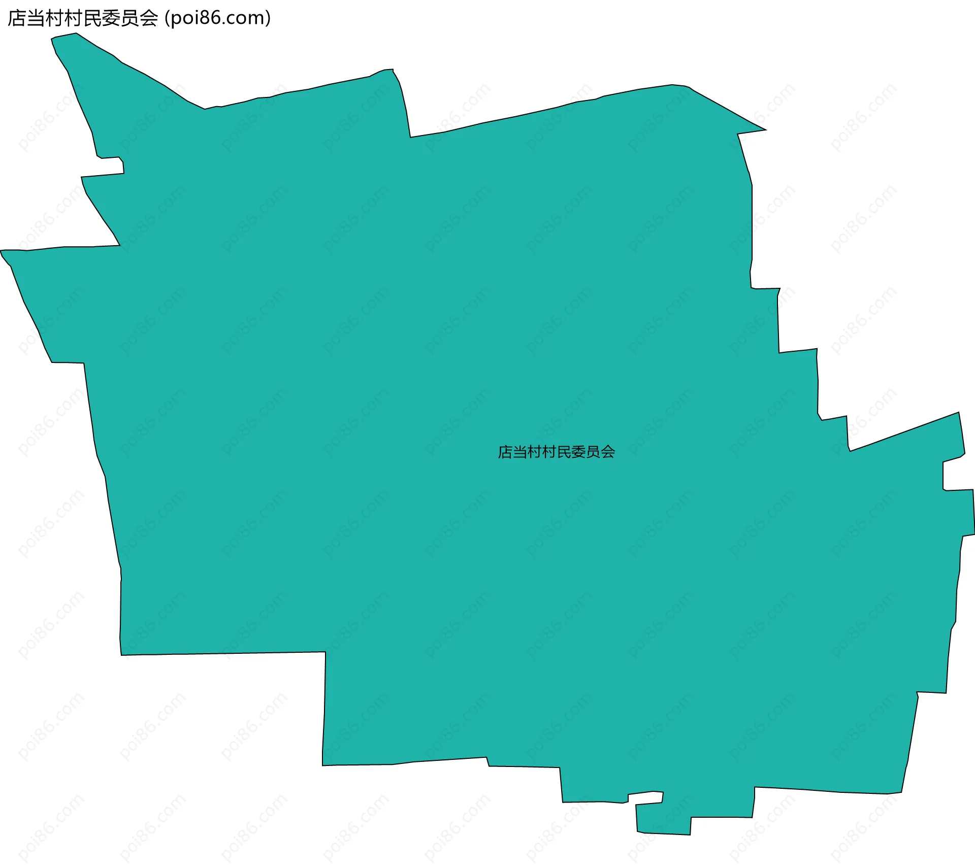 店当村村民委员会边界地图