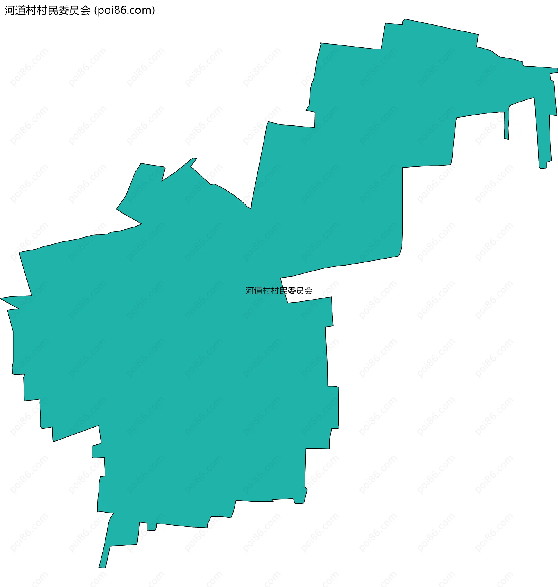 河道村村民委员会边界地图