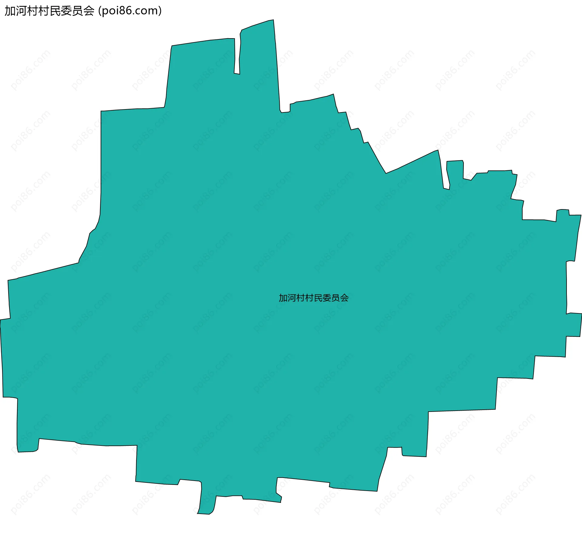 加河村村民委员会边界地图