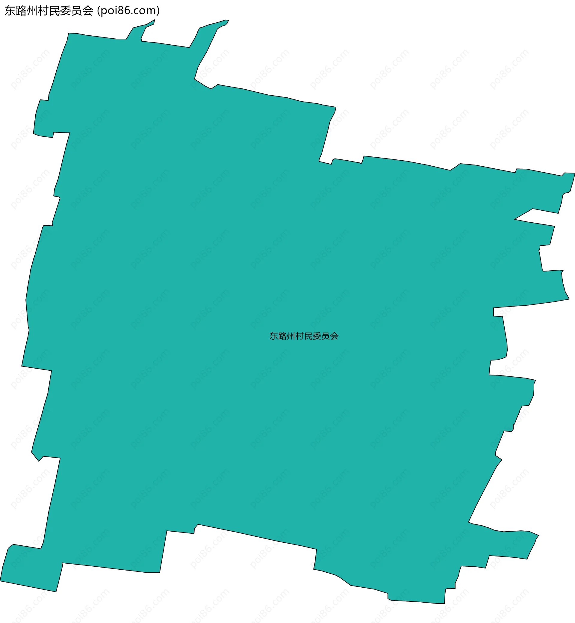 东路州村民委员会边界地图
