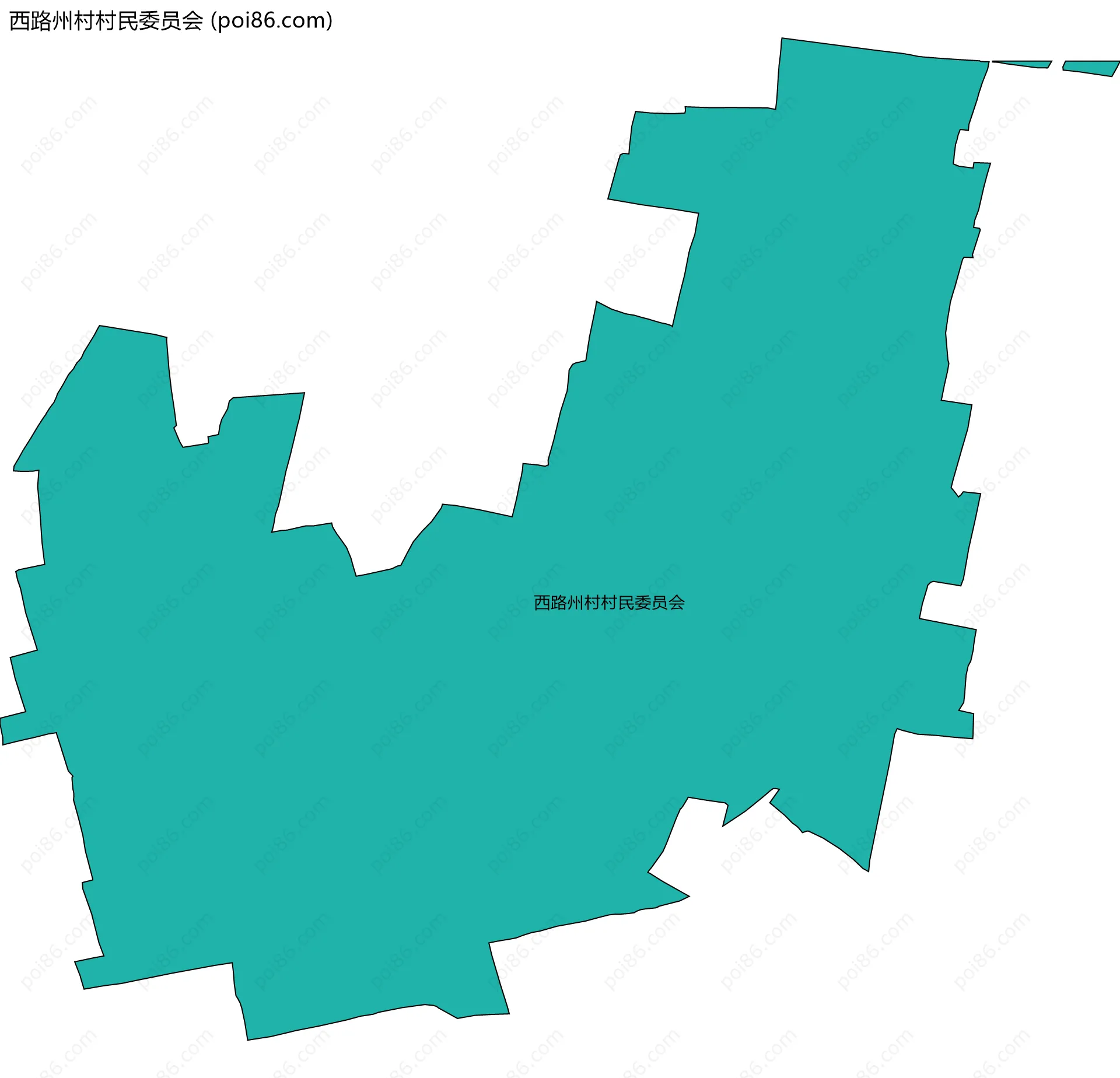 西路州村村民委员会边界地图