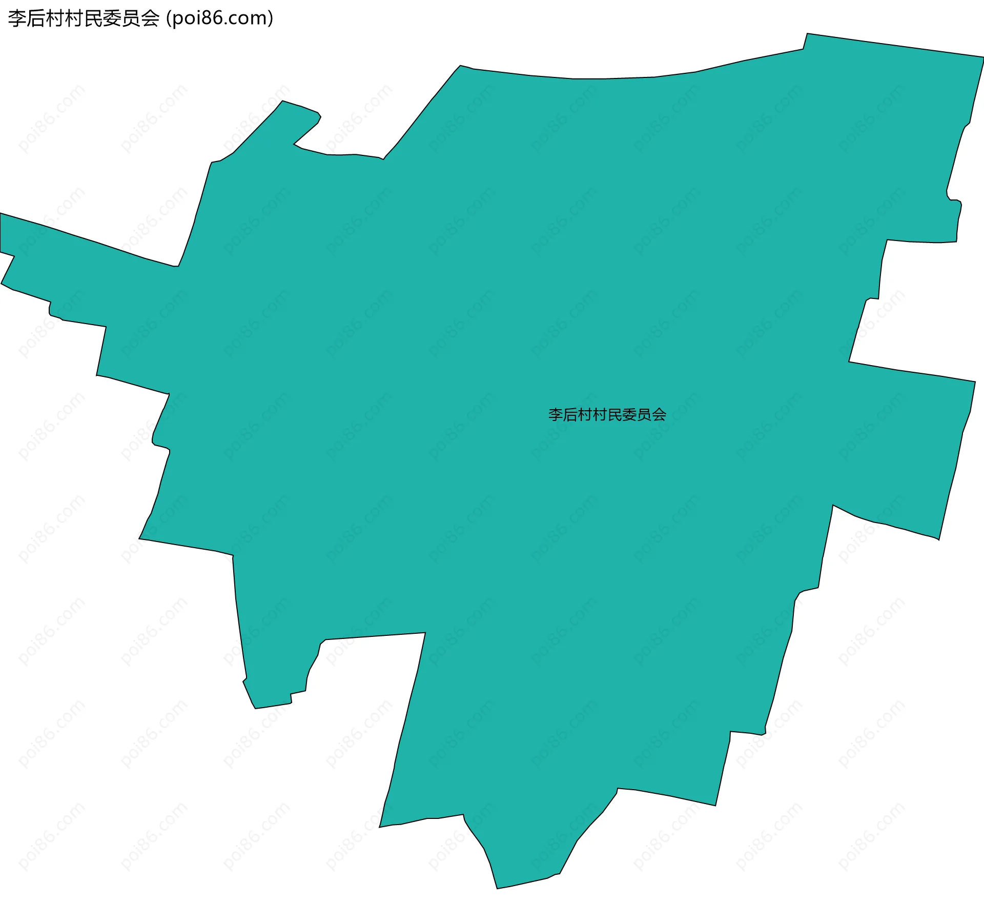 李后村村民委员会边界地图