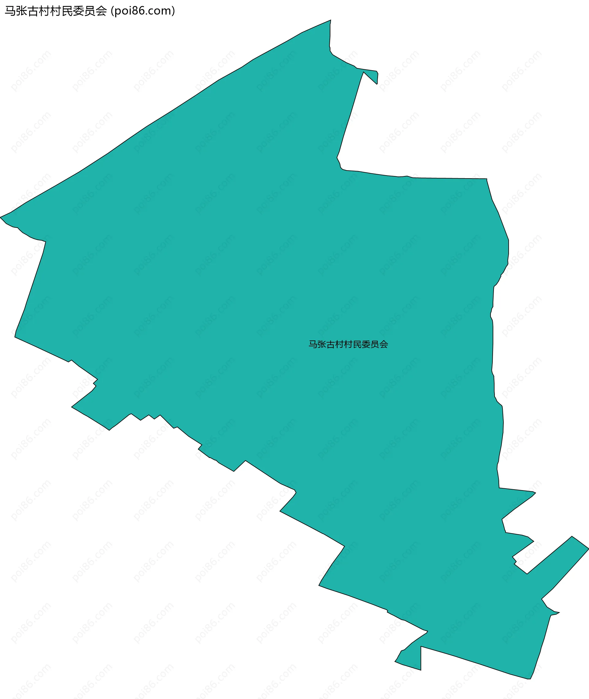 马张古村村民委员会边界地图