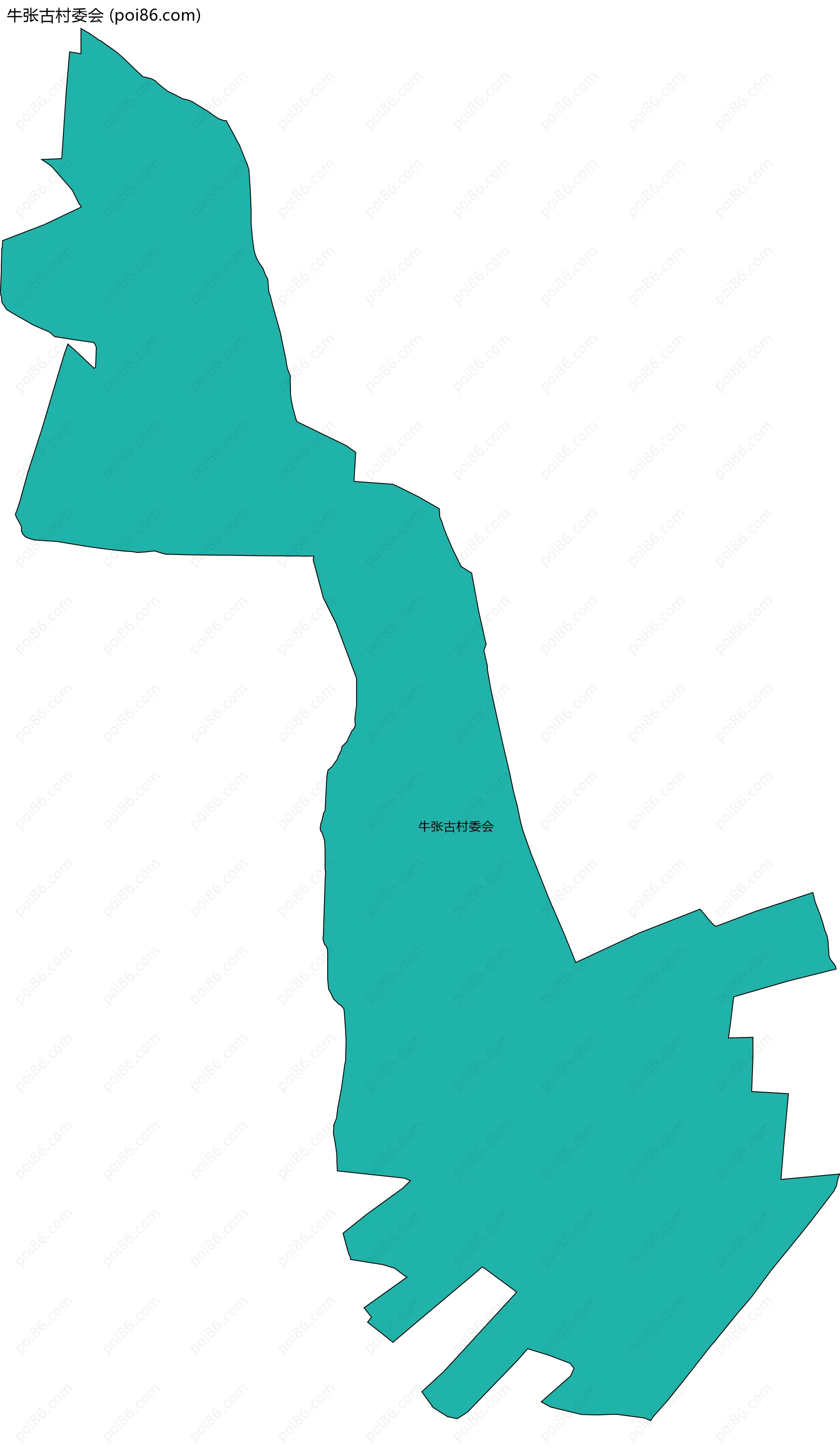 牛张古村委会边界地图