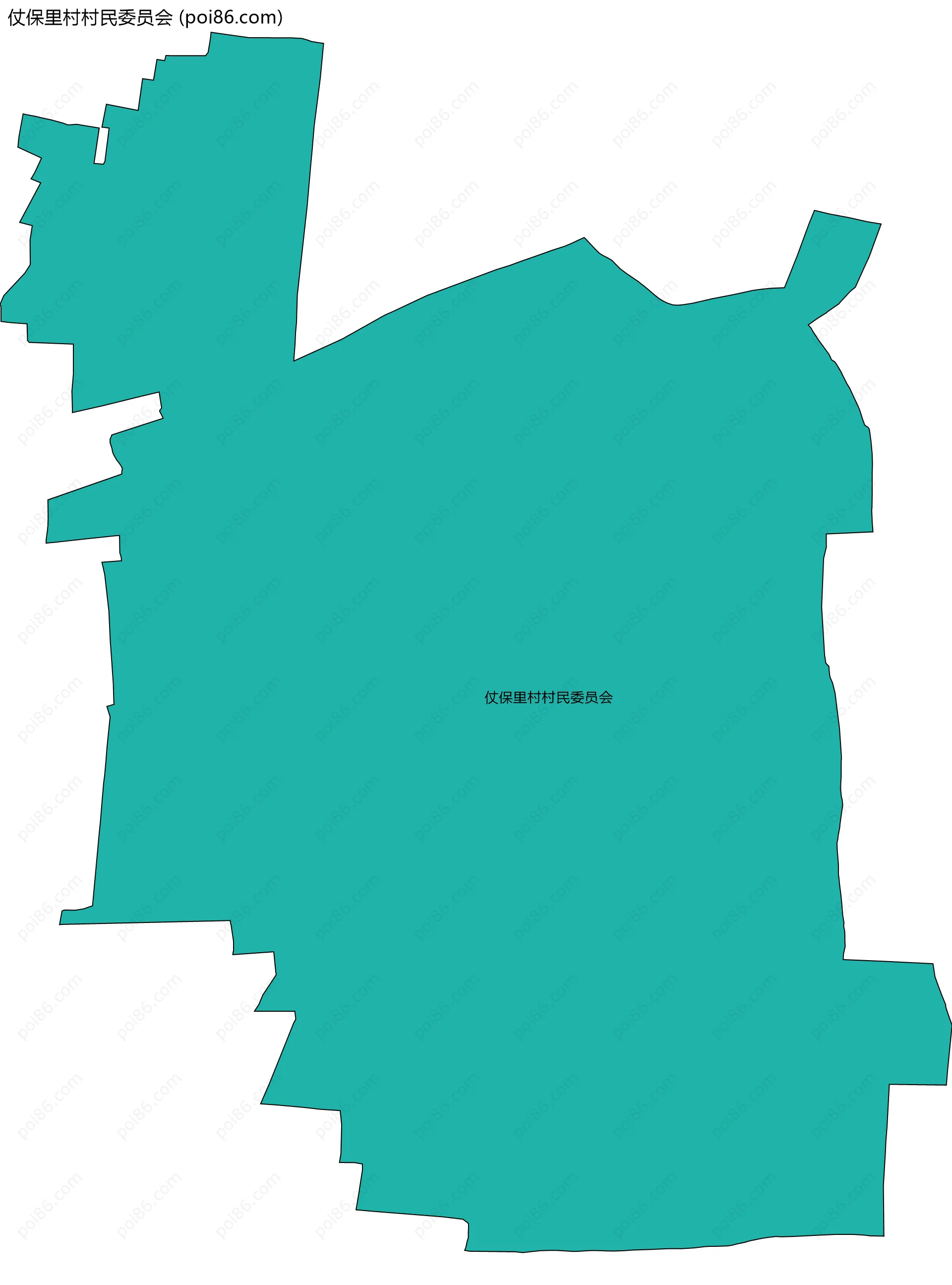 仗保里村村民委员会边界地图