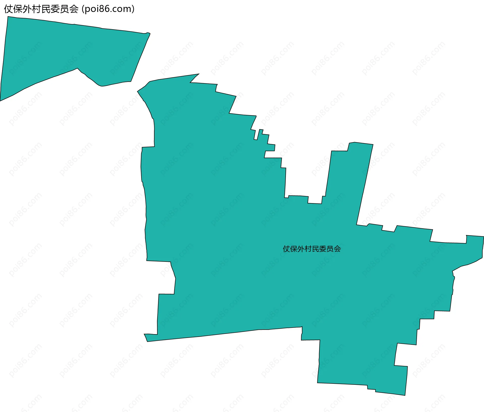 仗保外村民委员会边界地图