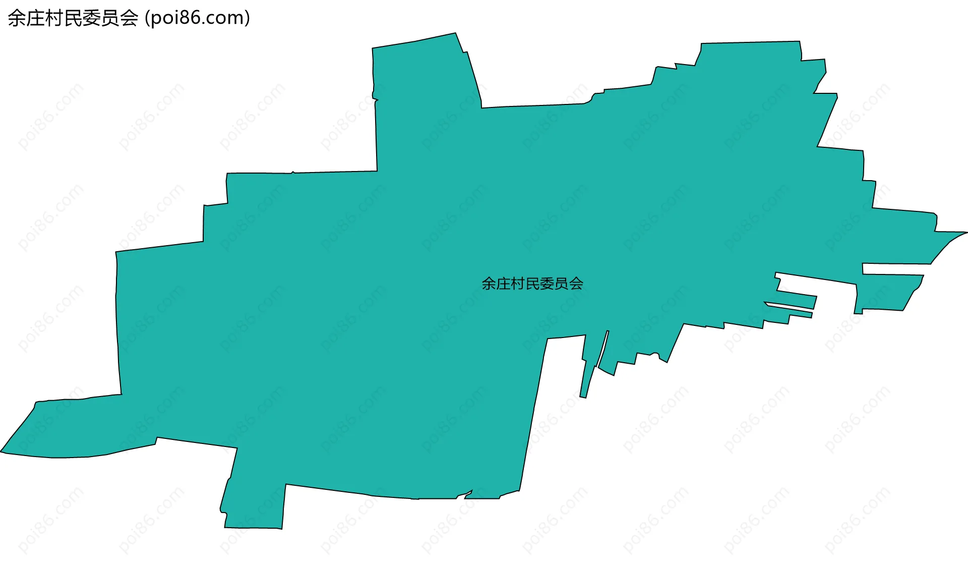 余庄村民委员会边界地图