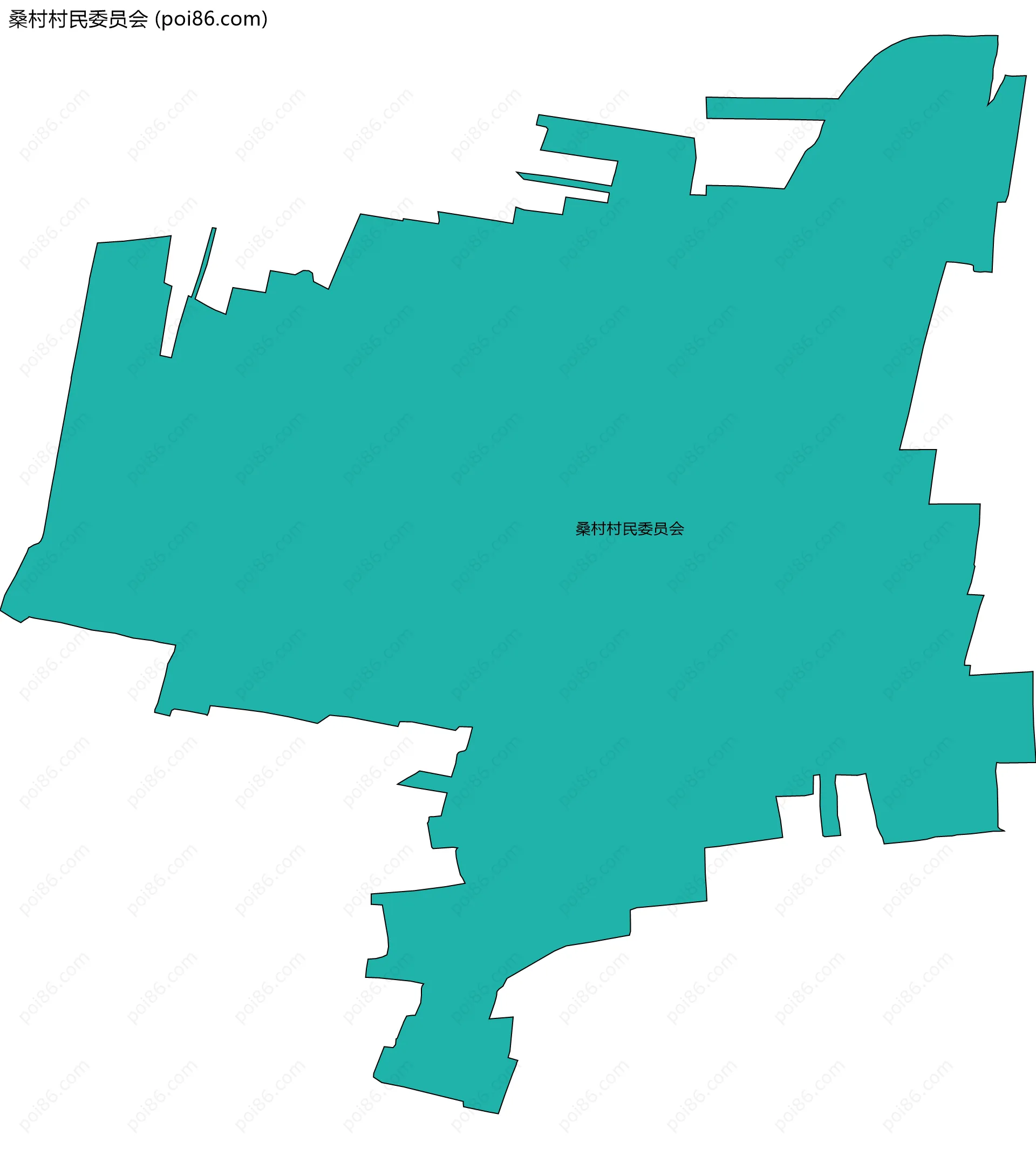 桑村村民委员会边界地图