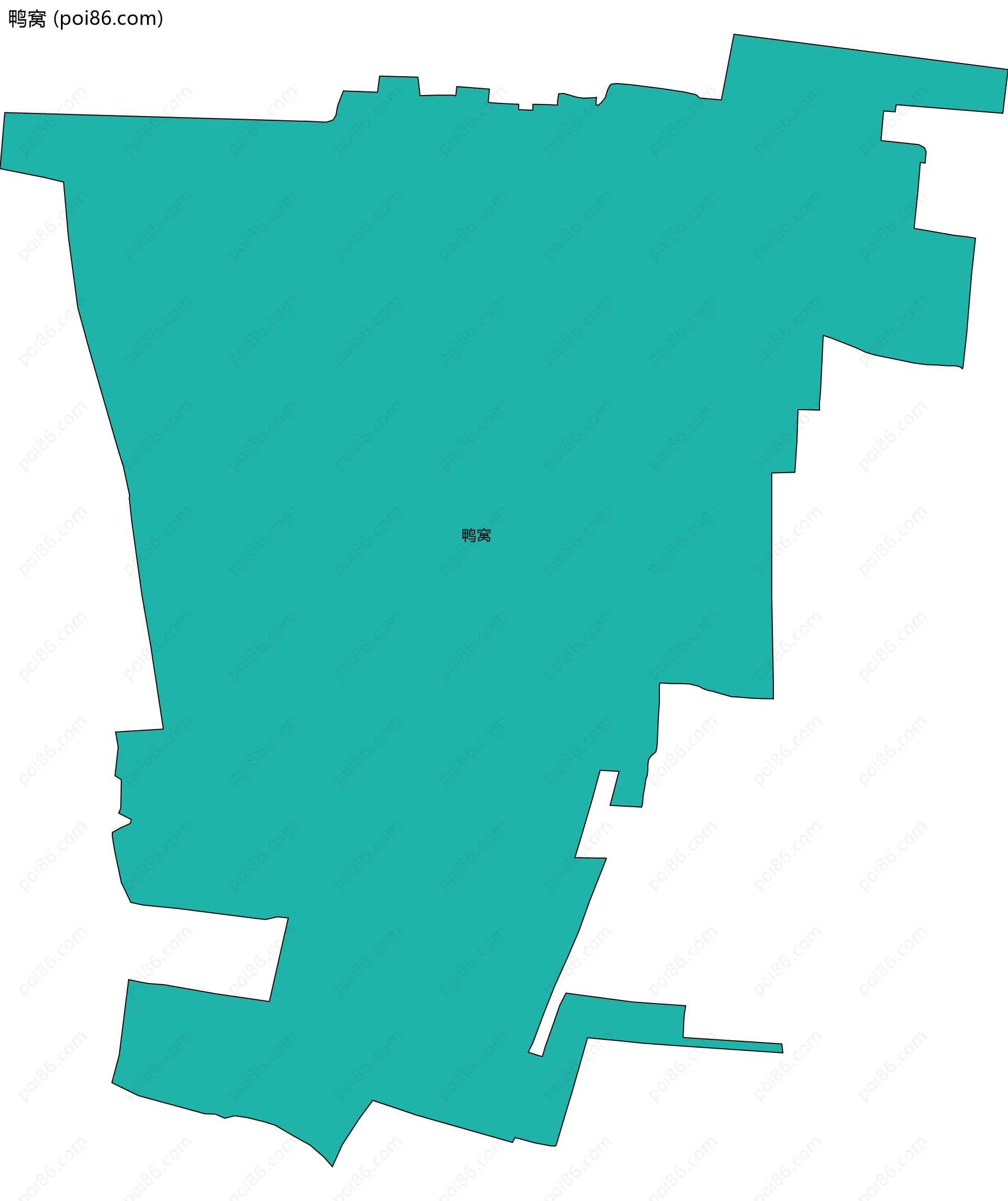 鸭窝边界地图