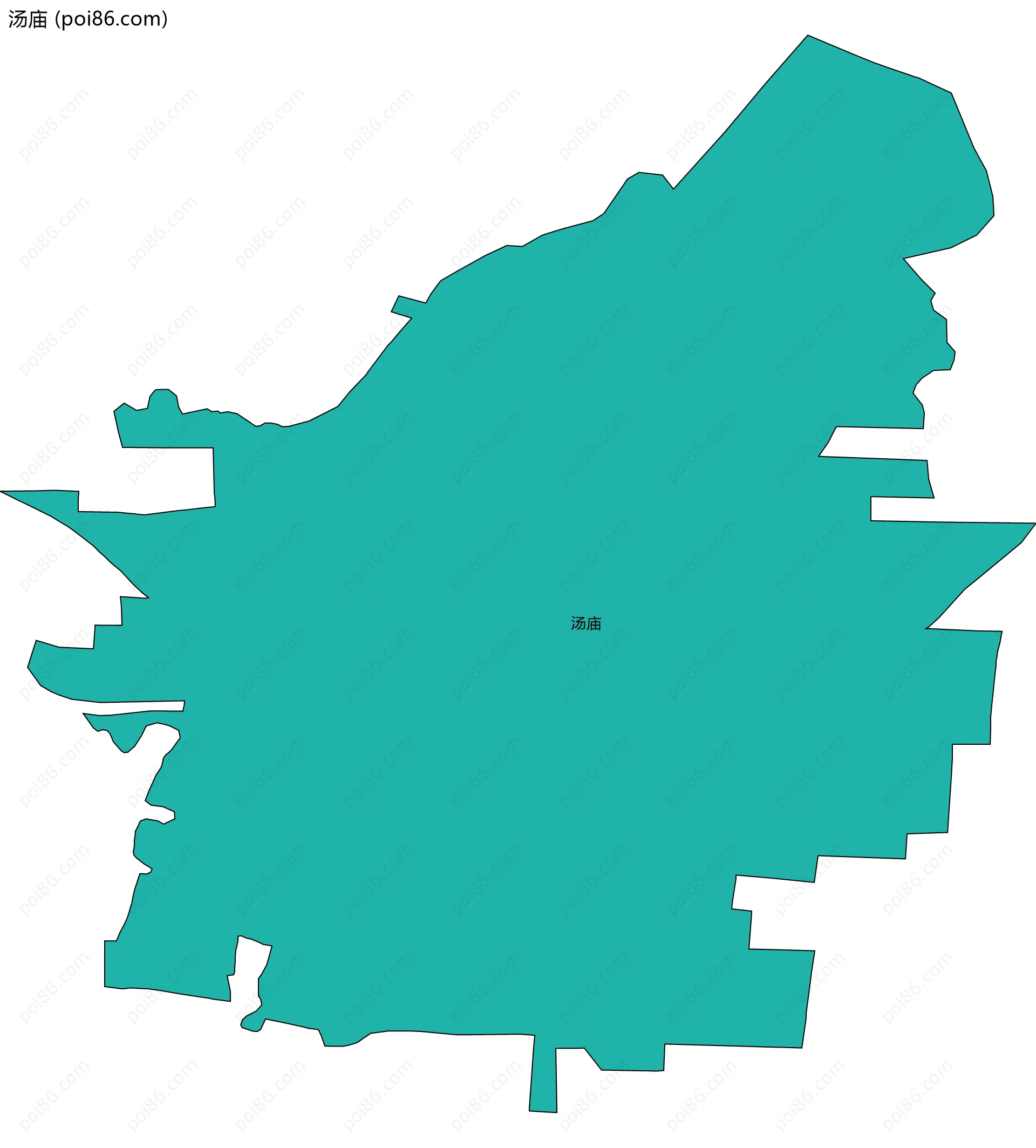 汤庙边界地图