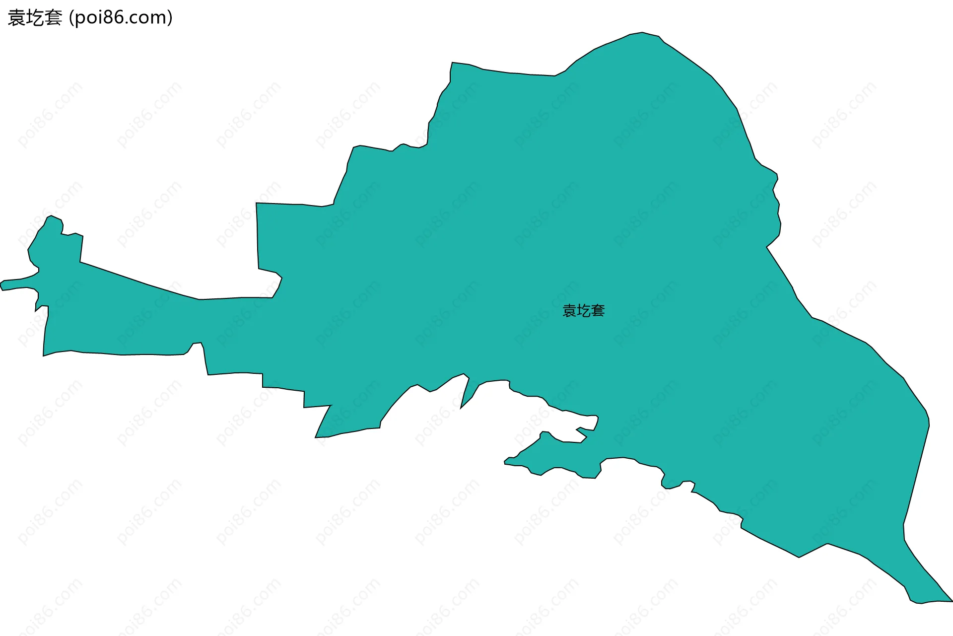 袁圪套边界地图