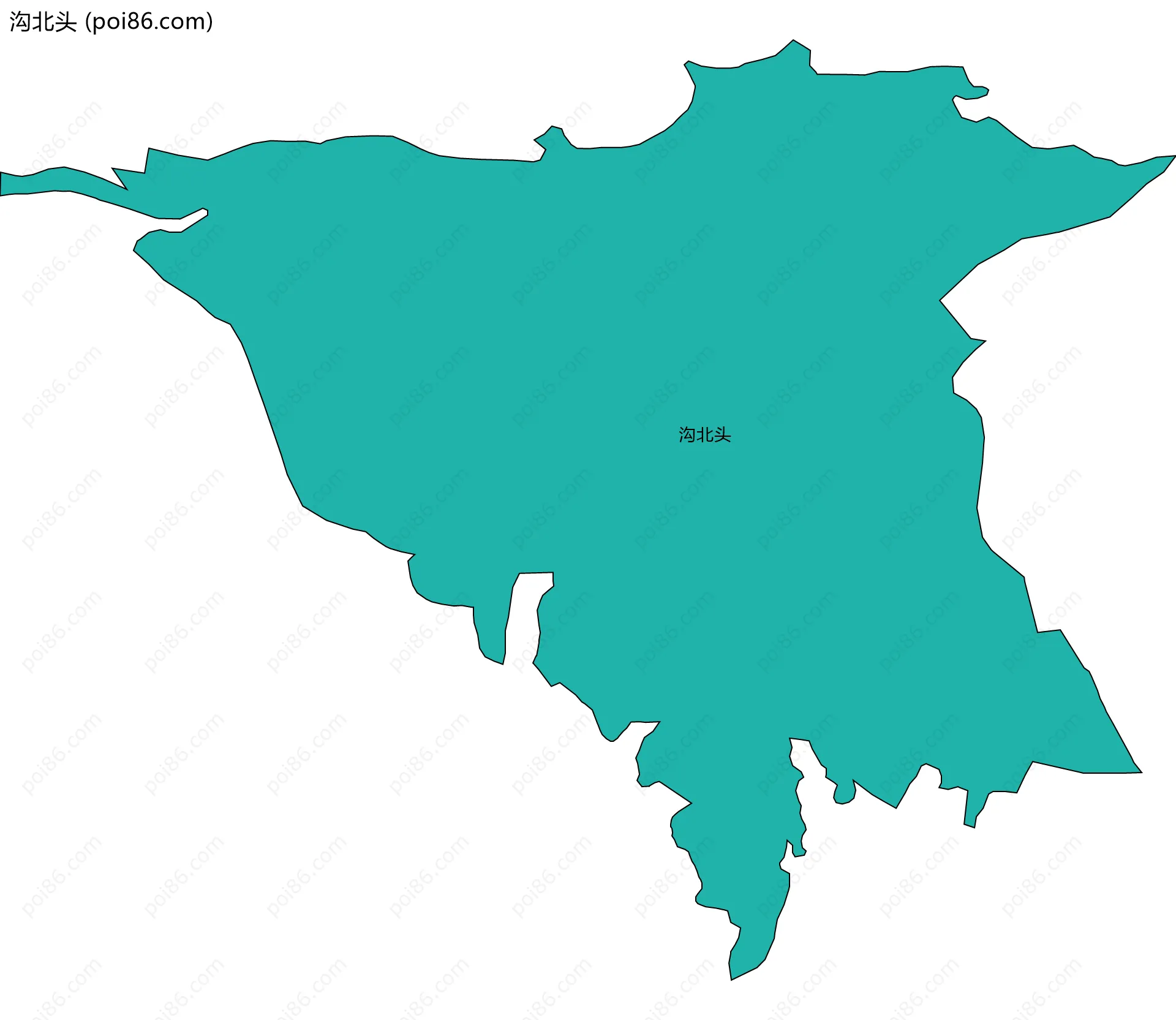 沟北头边界地图