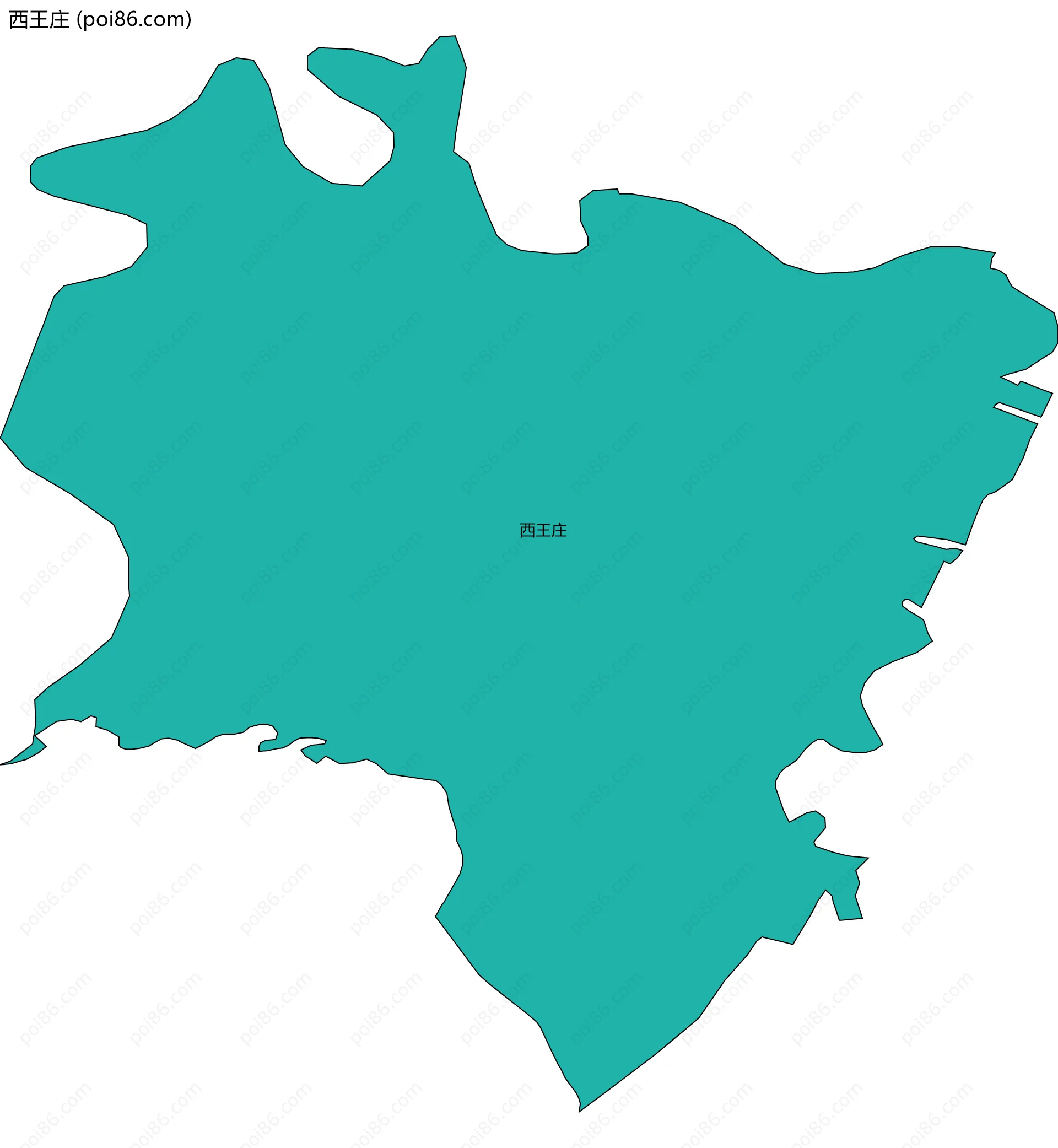 西王庄边界地图