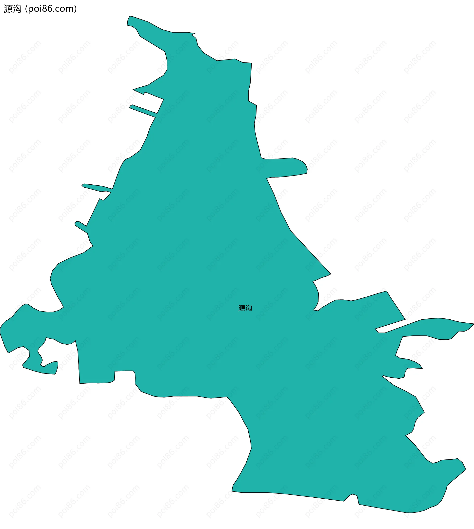 源沟边界地图