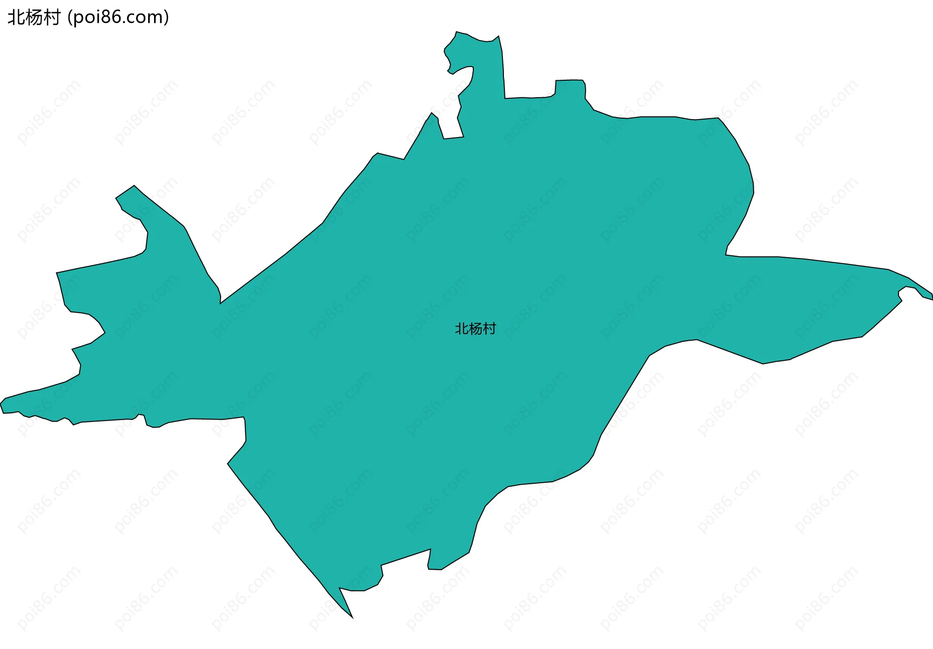 北杨村边界地图