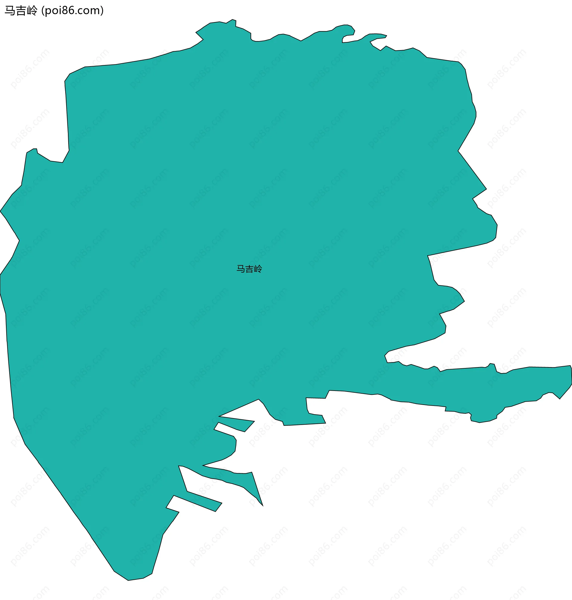 马吉岭边界地图