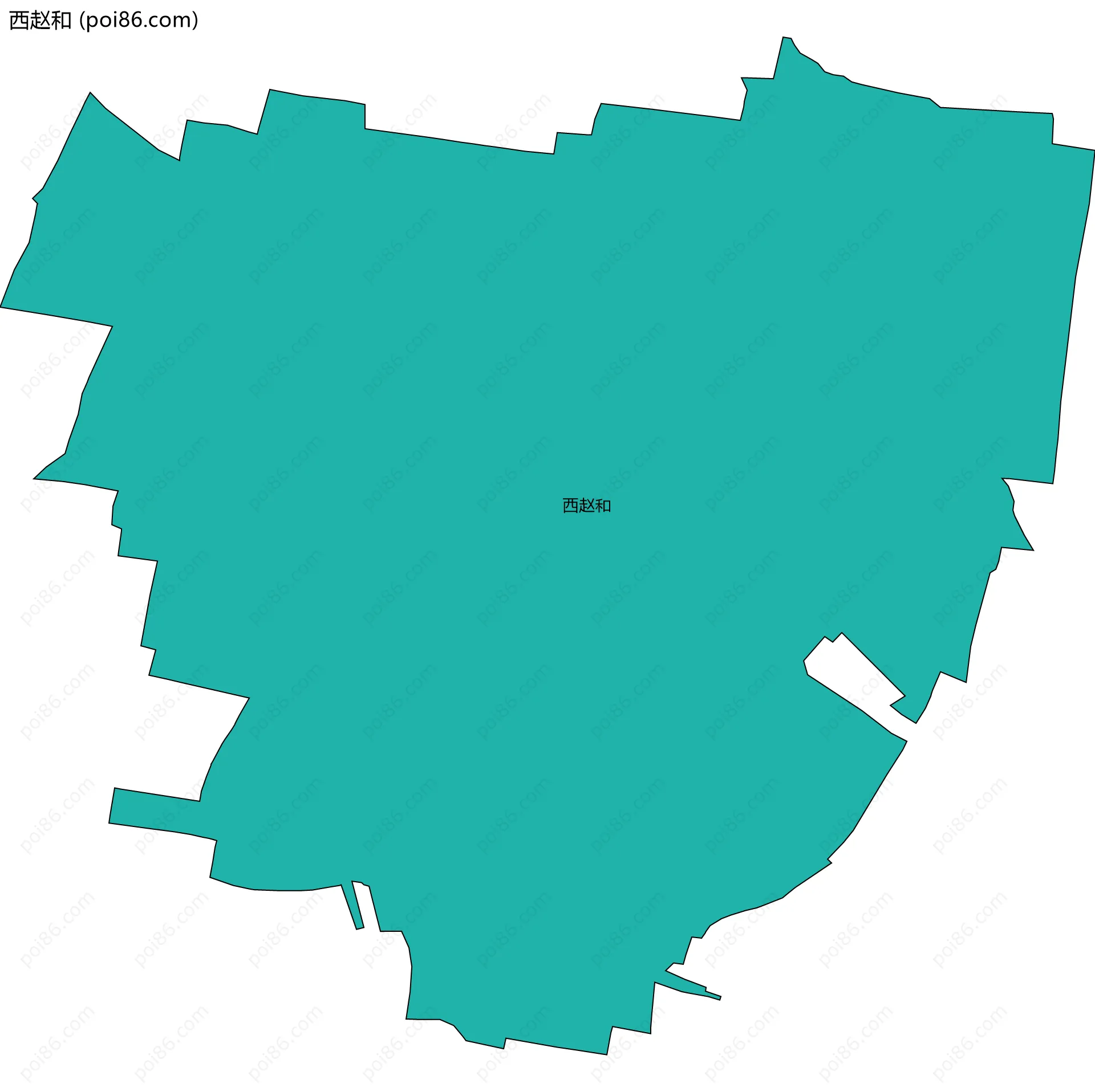 西赵和边界地图