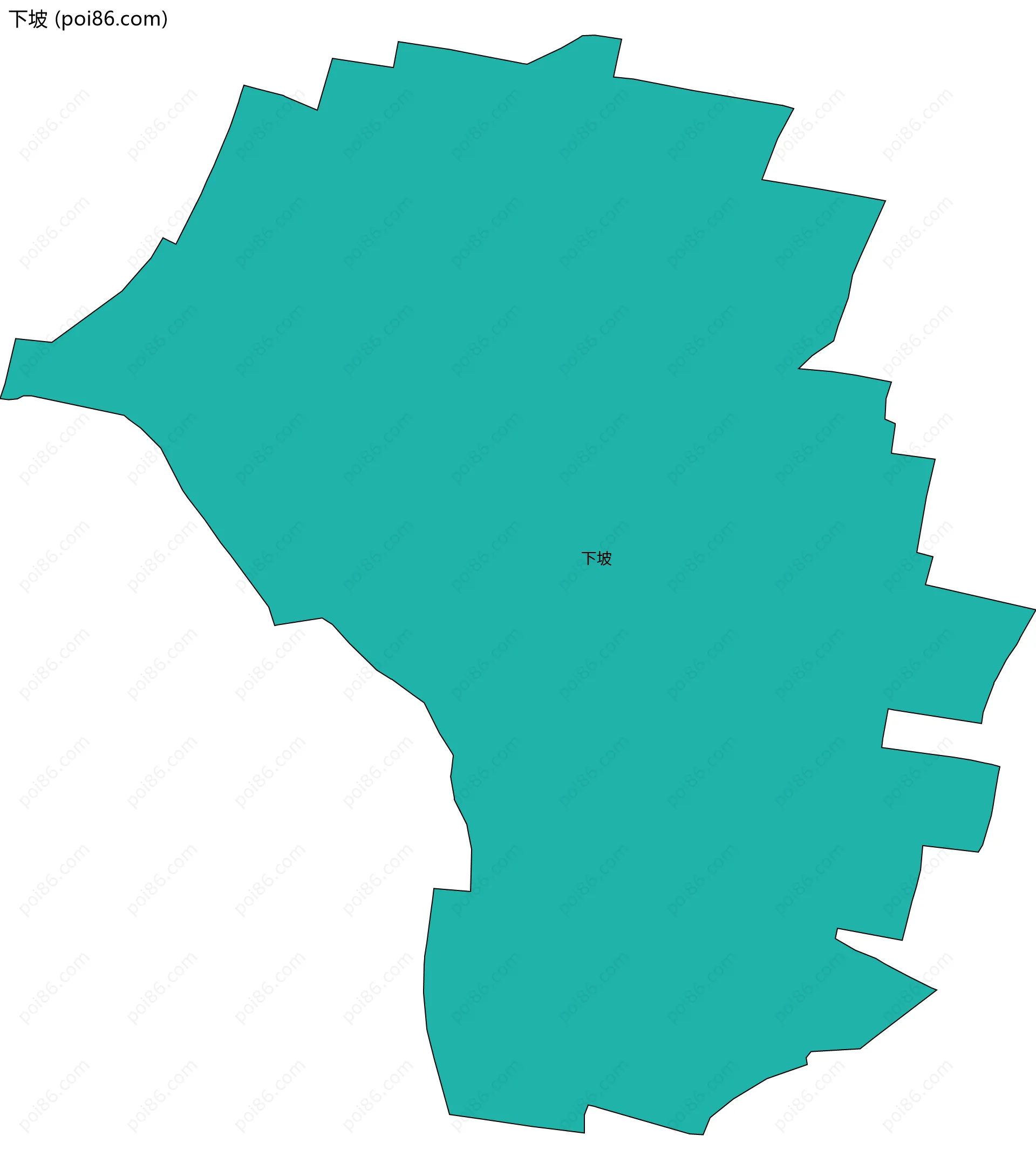 下坡边界地图