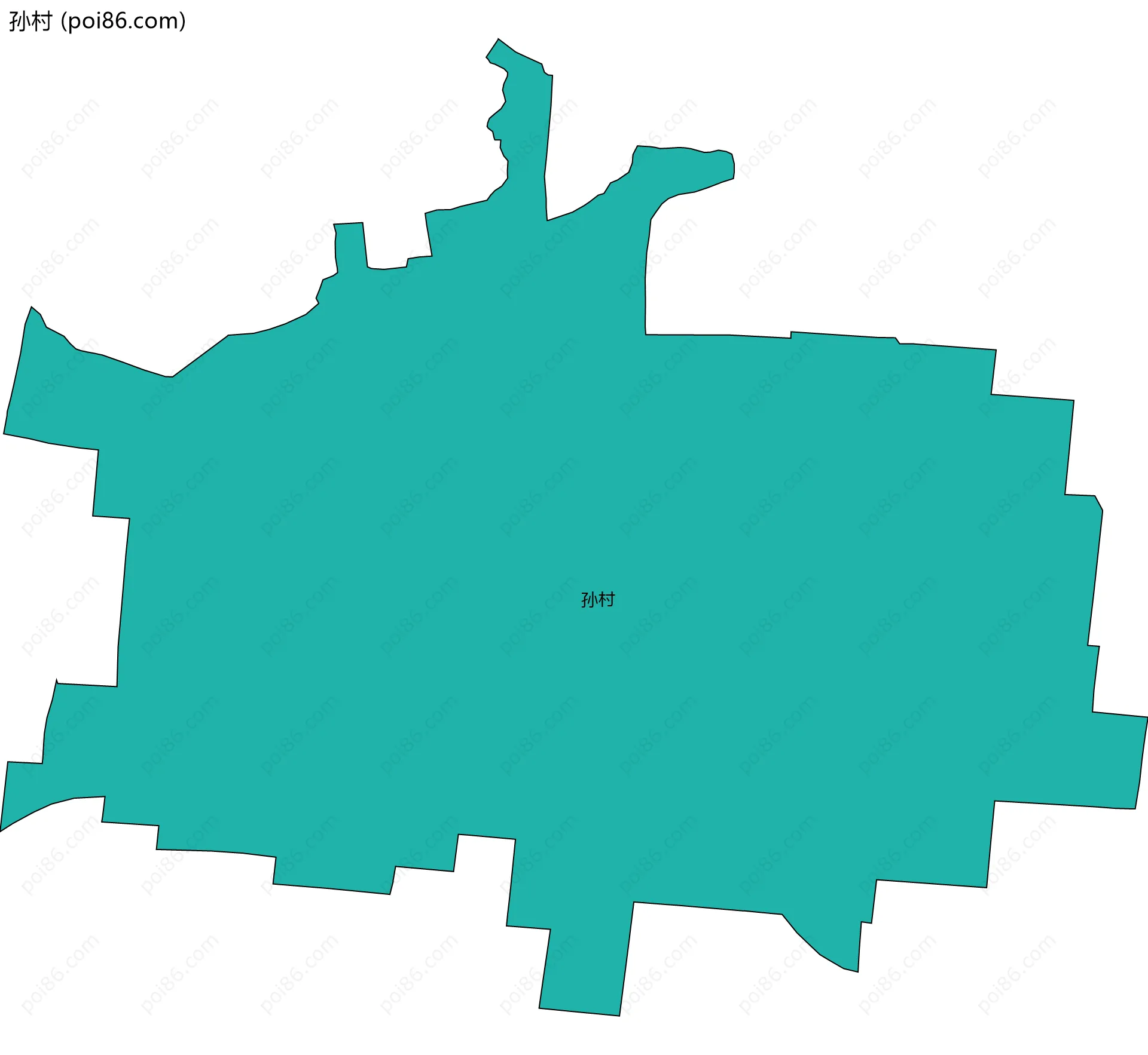 孙村边界地图