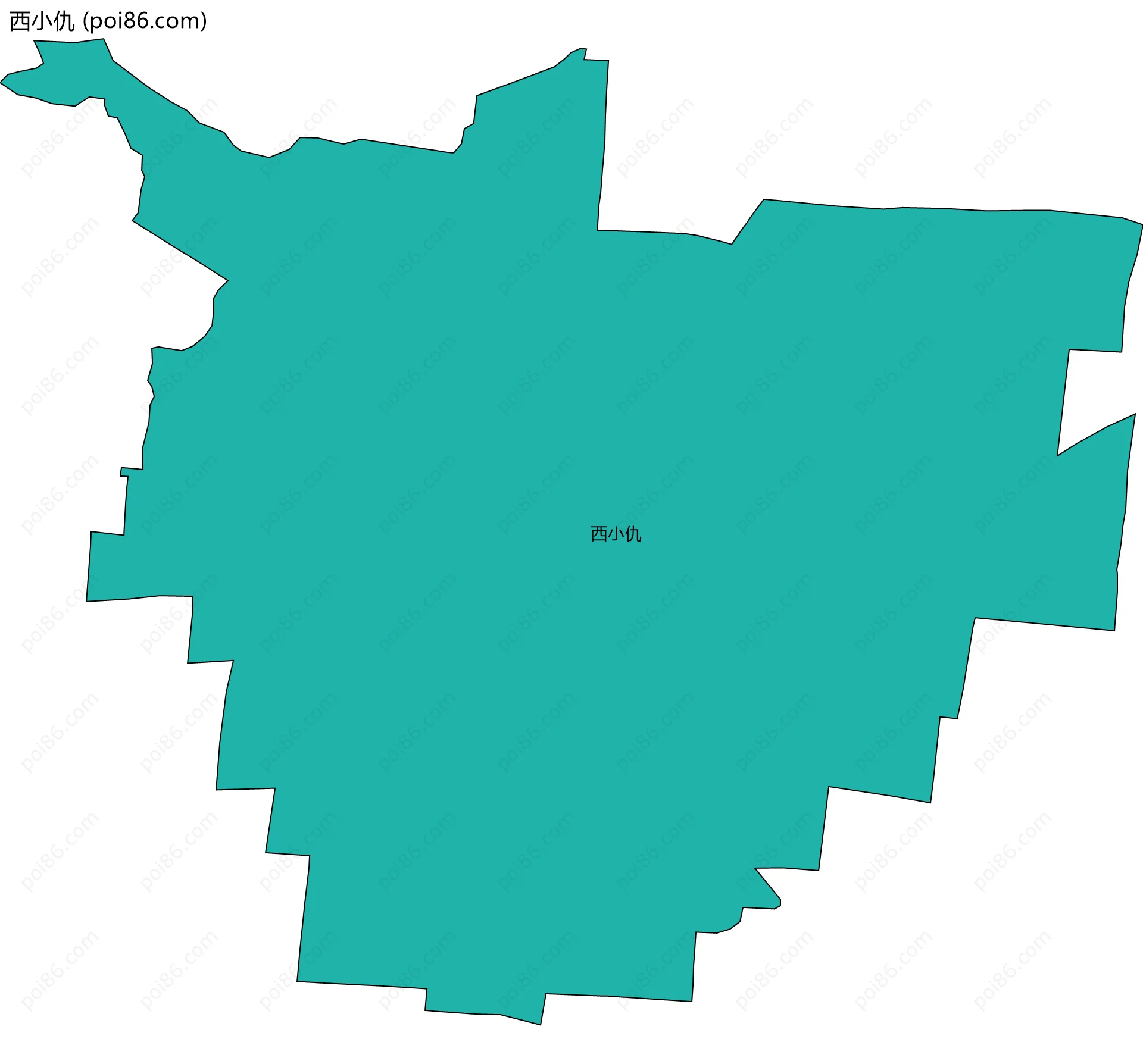 西小仇边界地图