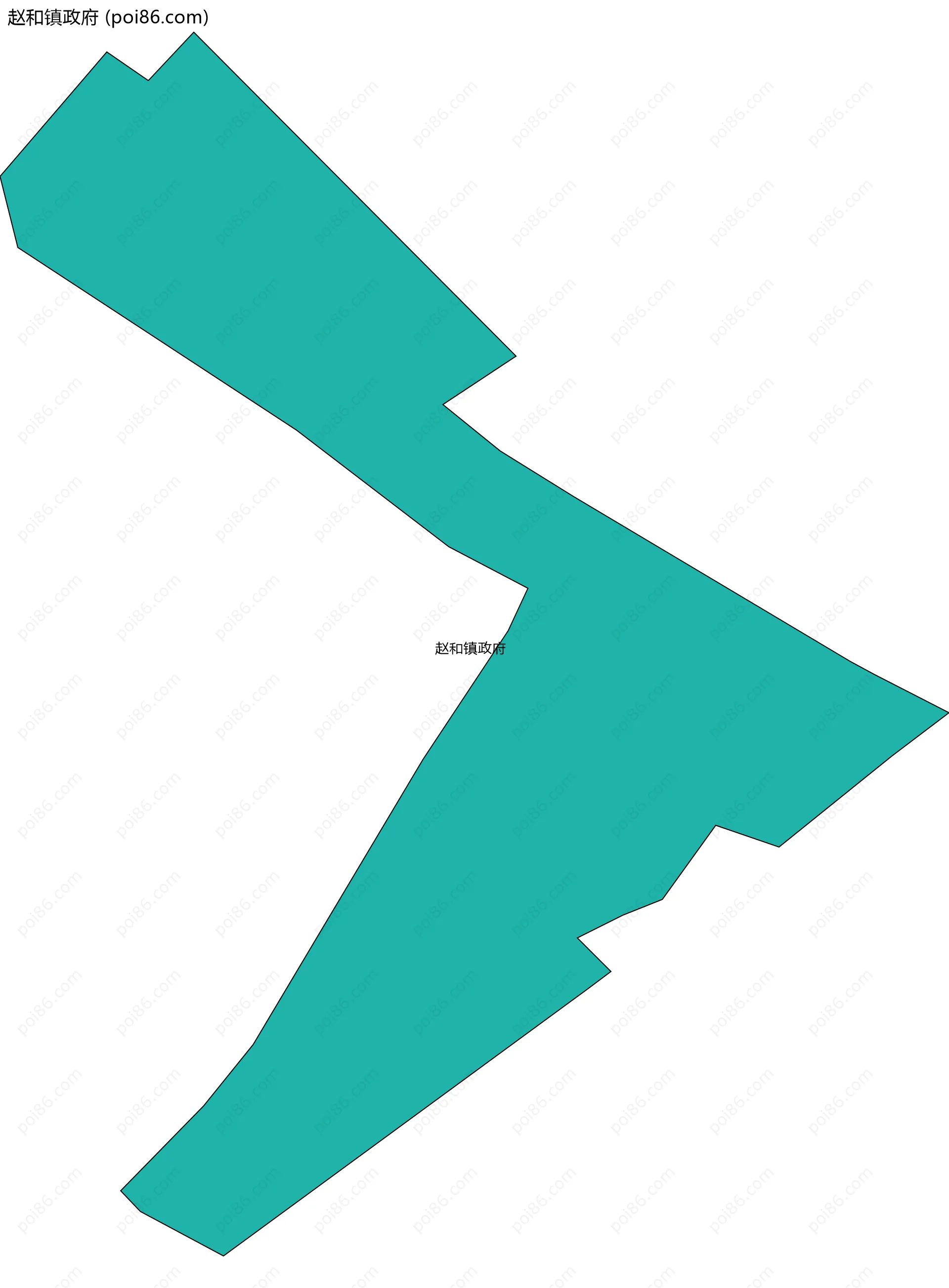 赵和镇政府边界地图