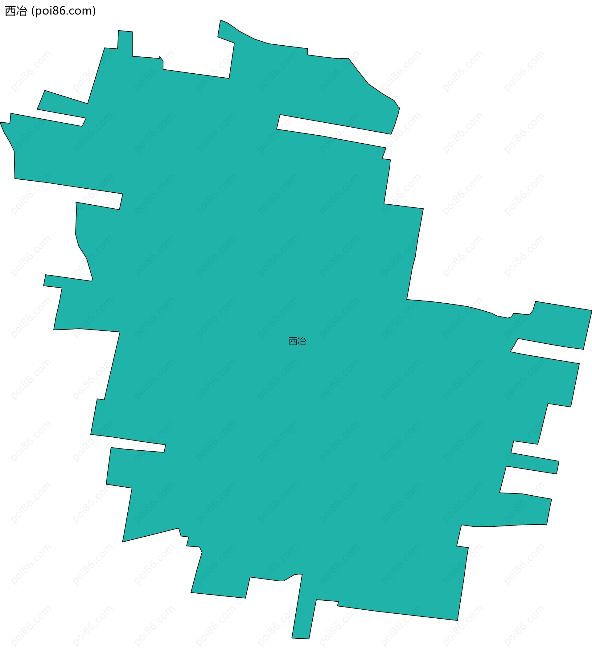 西冶边界地图