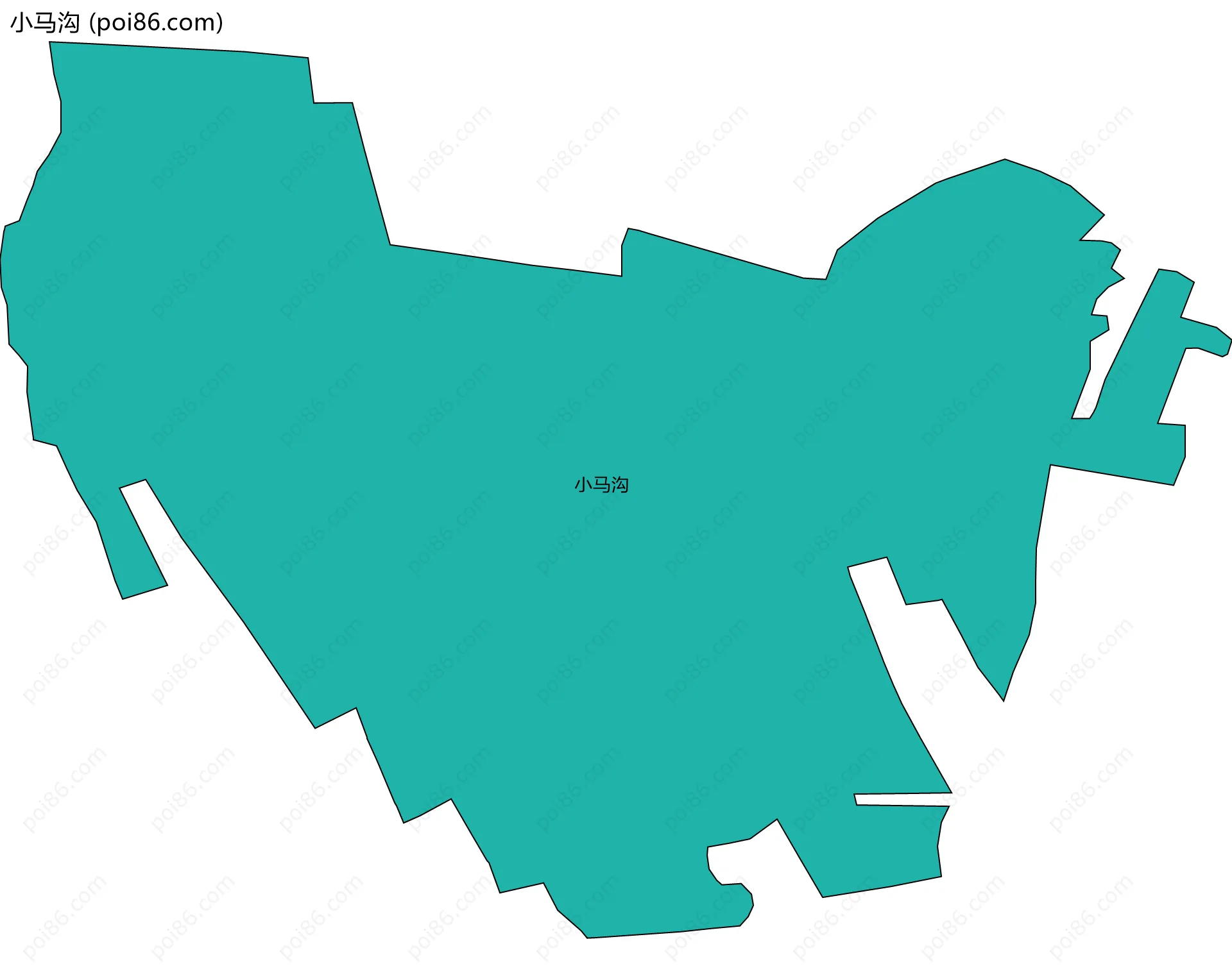 小马沟边界地图