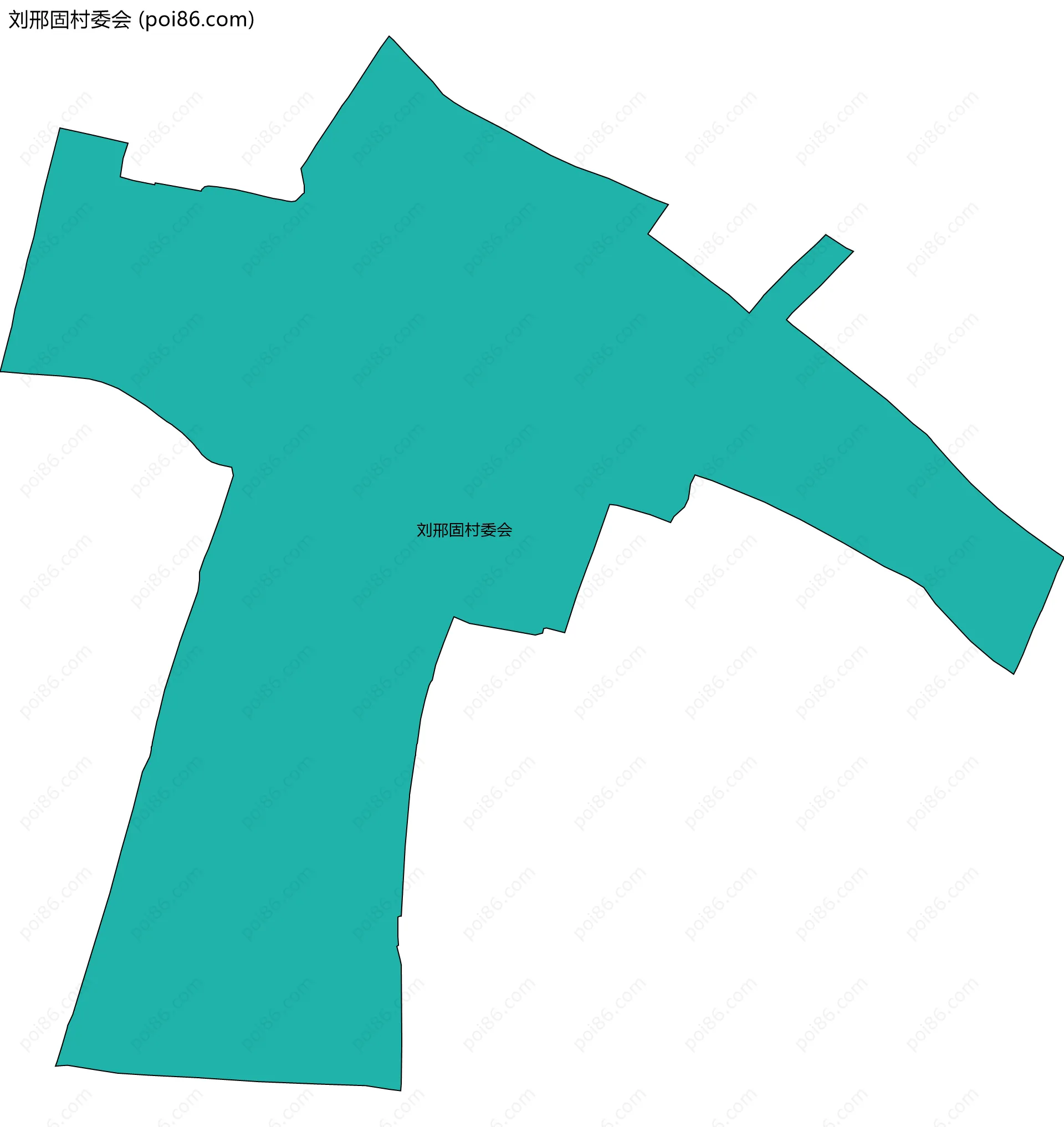刘邢固村委会边界地图