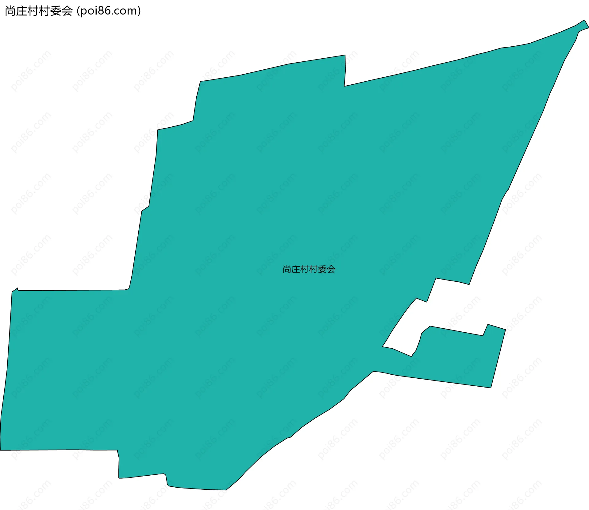 尚庄村村委会边界地图