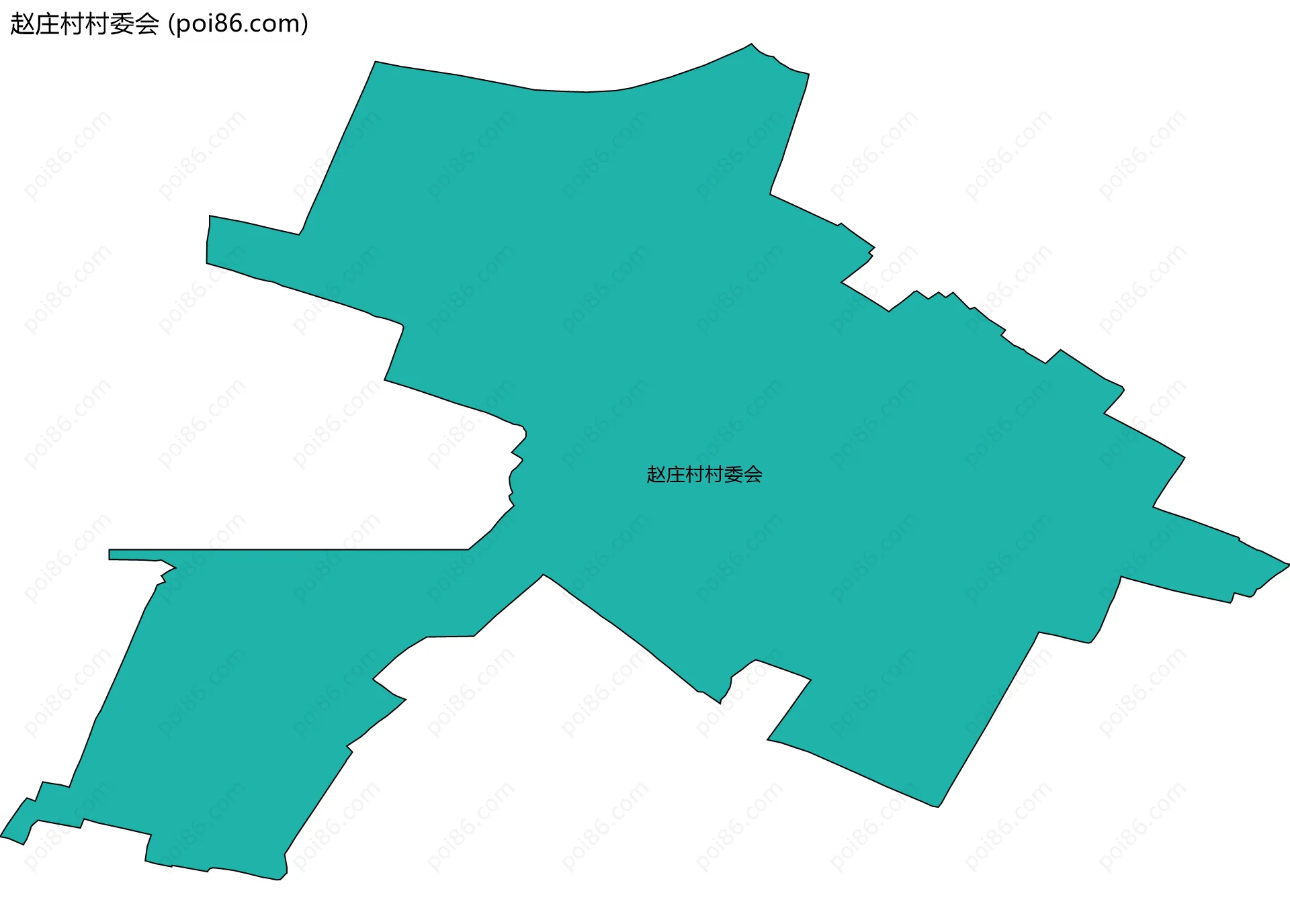 赵庄村村委会边界地图