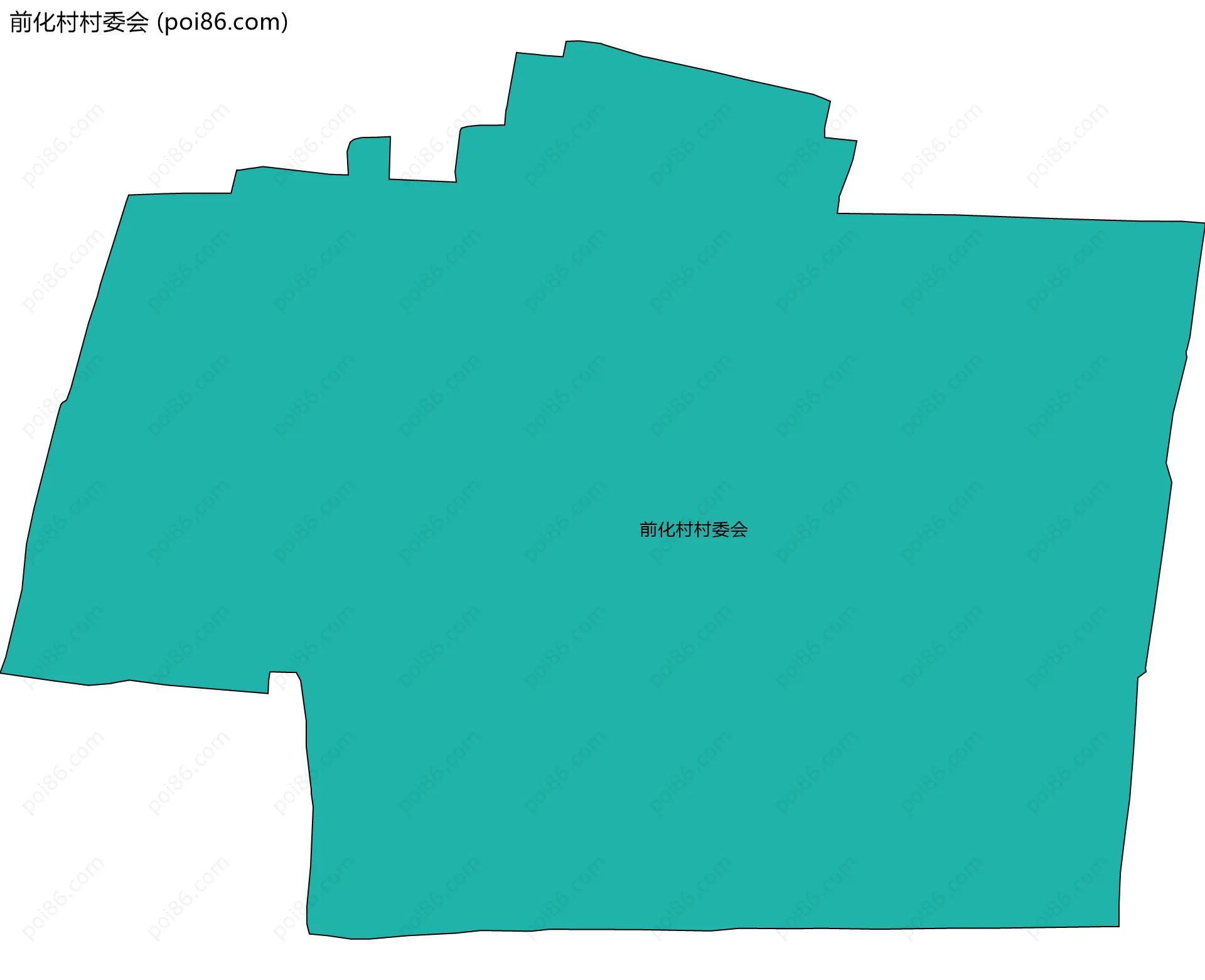 前化村村委会边界地图