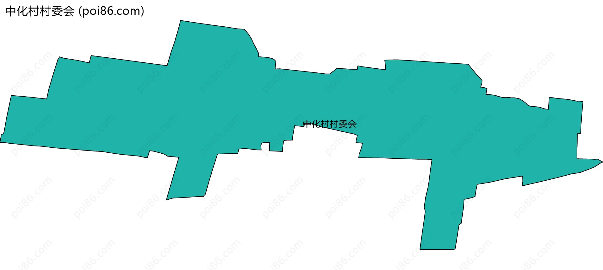 中化村村委会边界地图