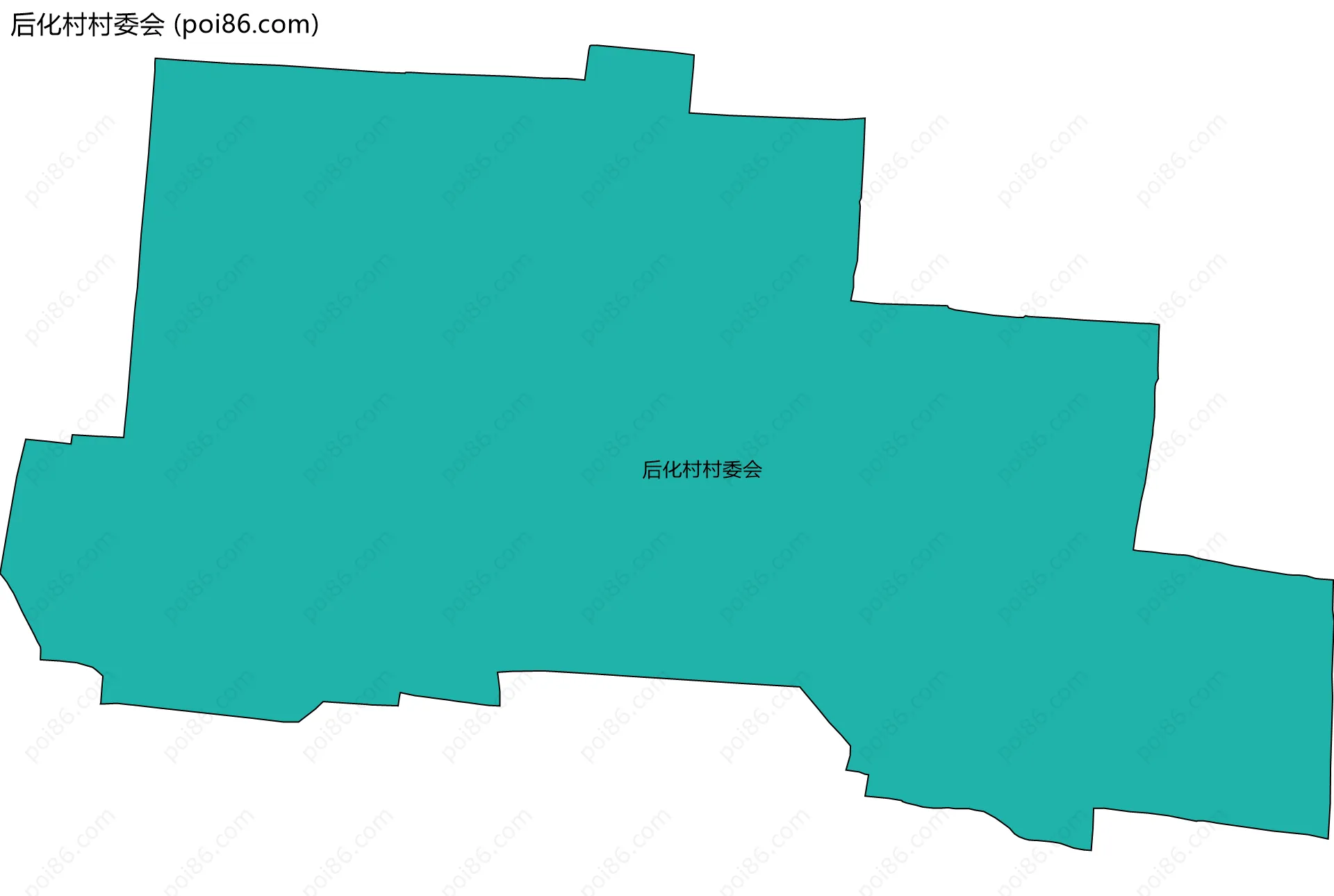 后化村村委会边界地图