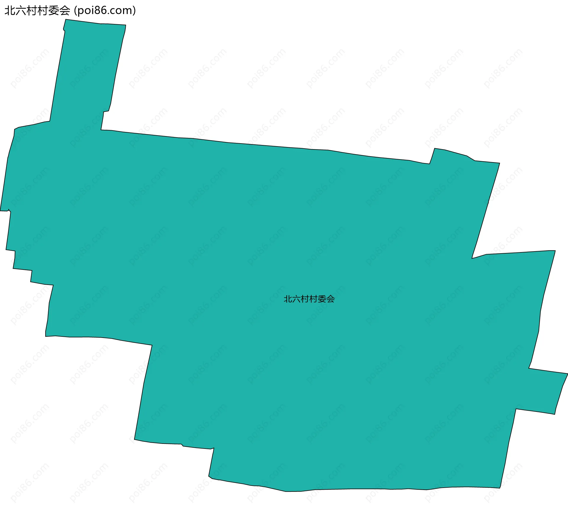 北六村村委会边界地图