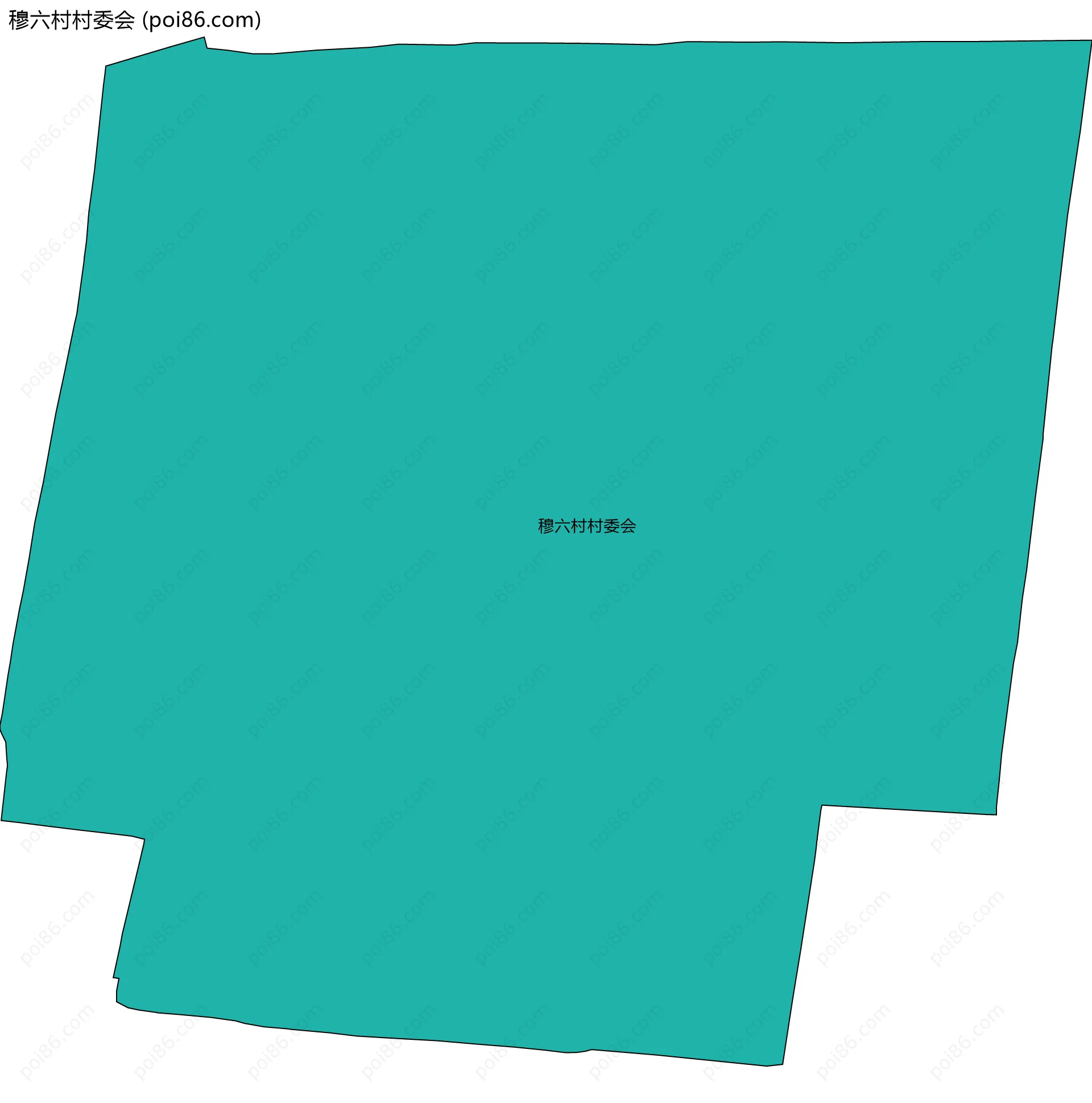 穆六村村委会边界地图