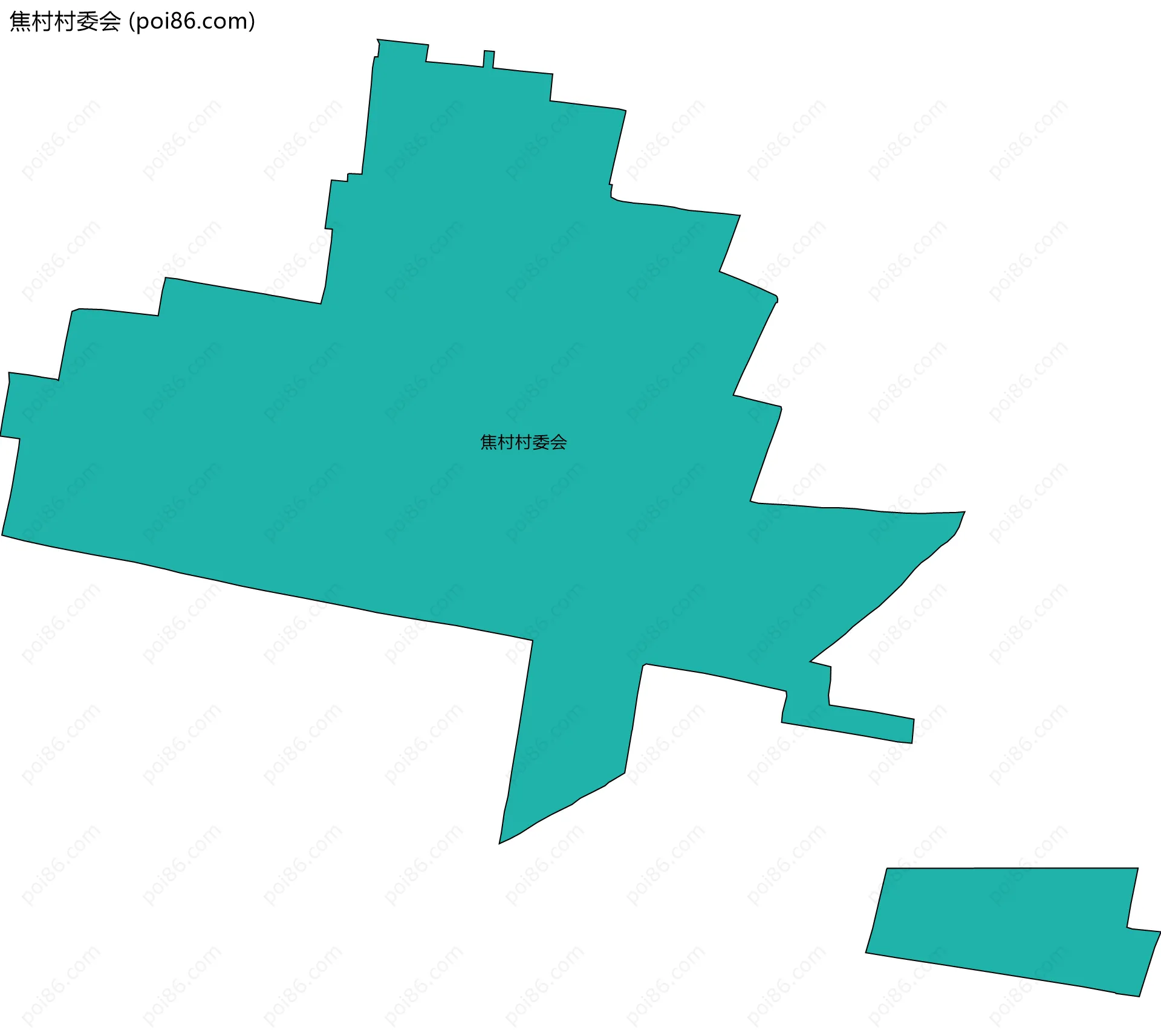 焦村村委会边界地图