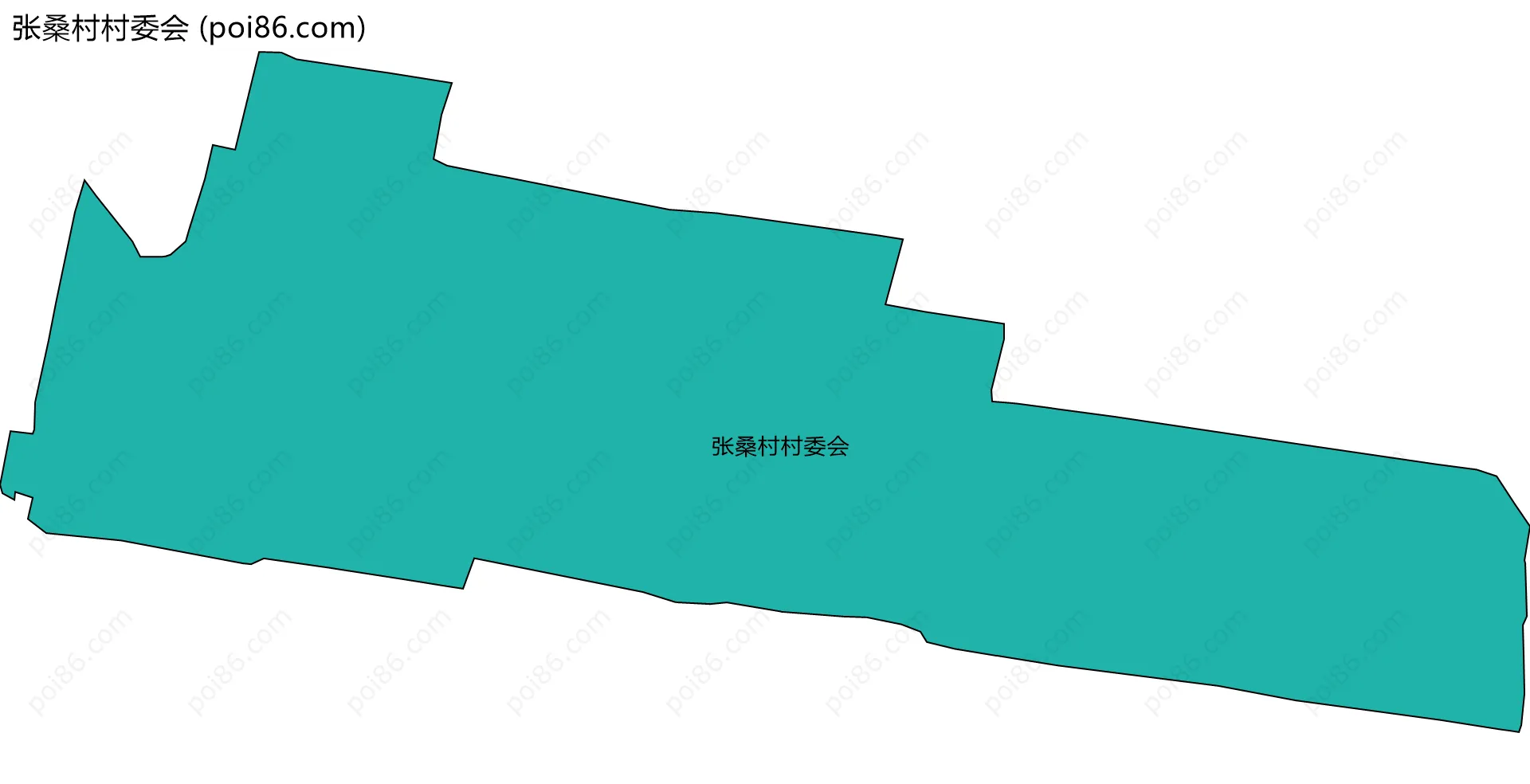 张桑村村委会边界地图