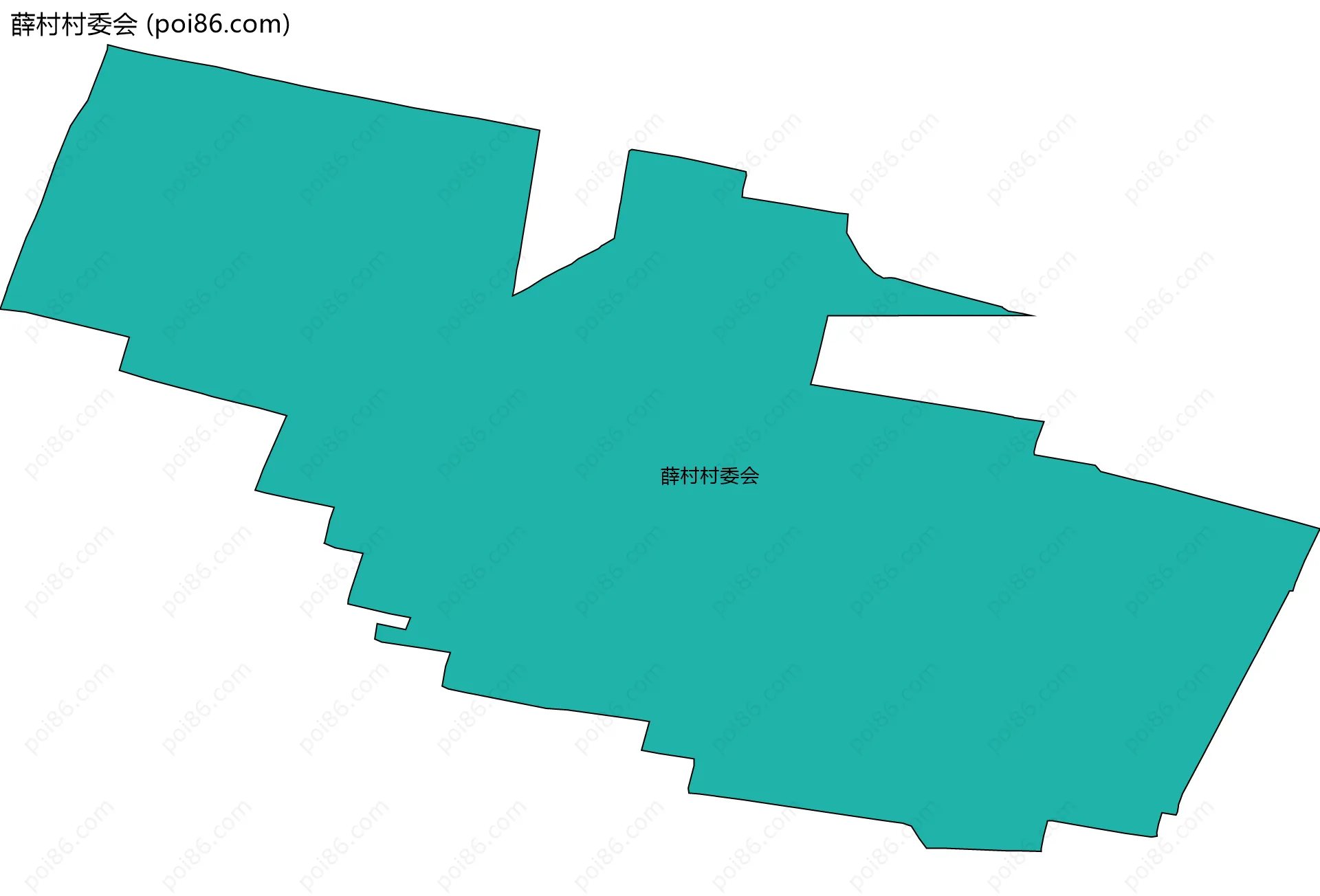 薛村村委会边界地图