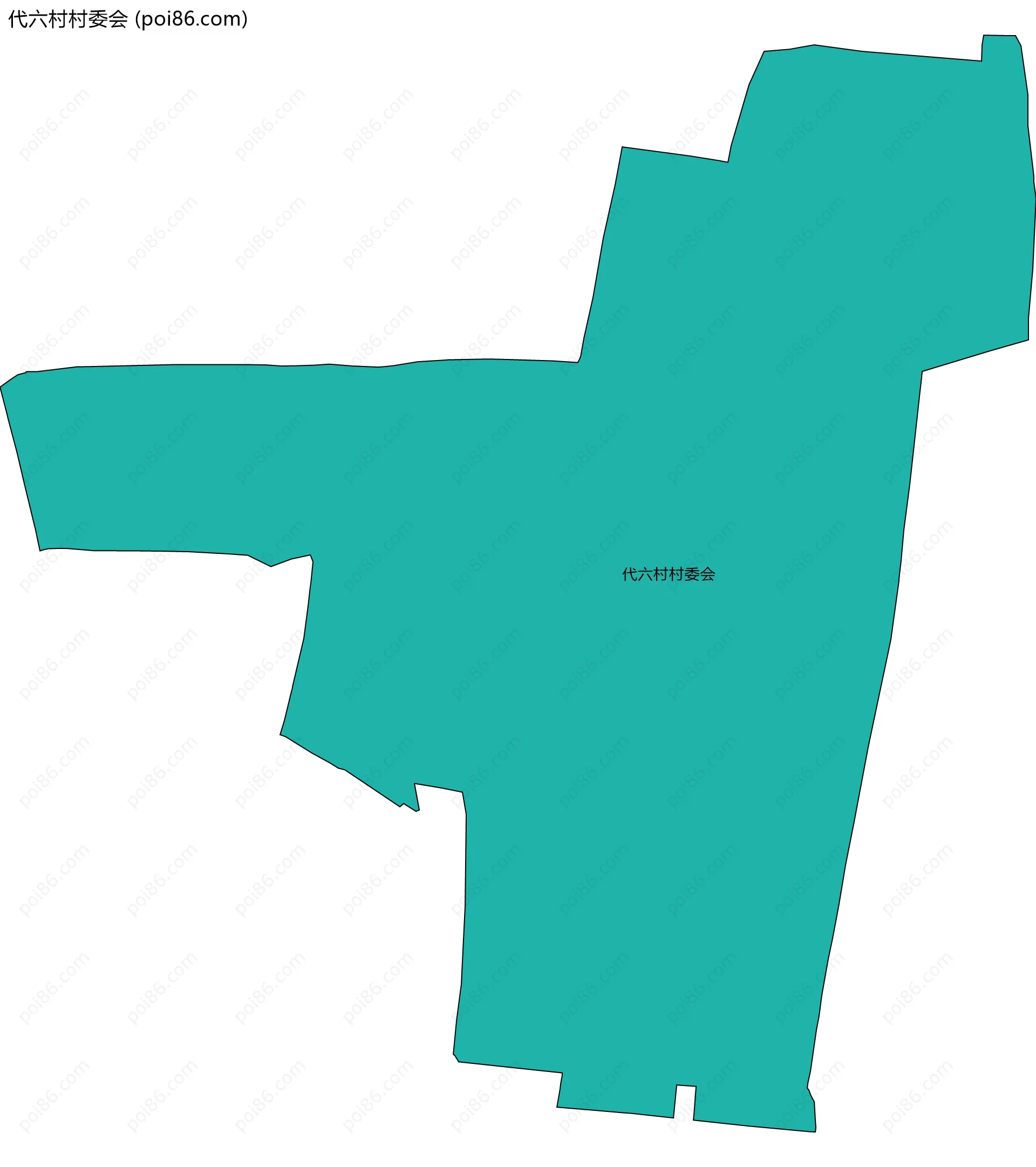 代六村村委会边界地图