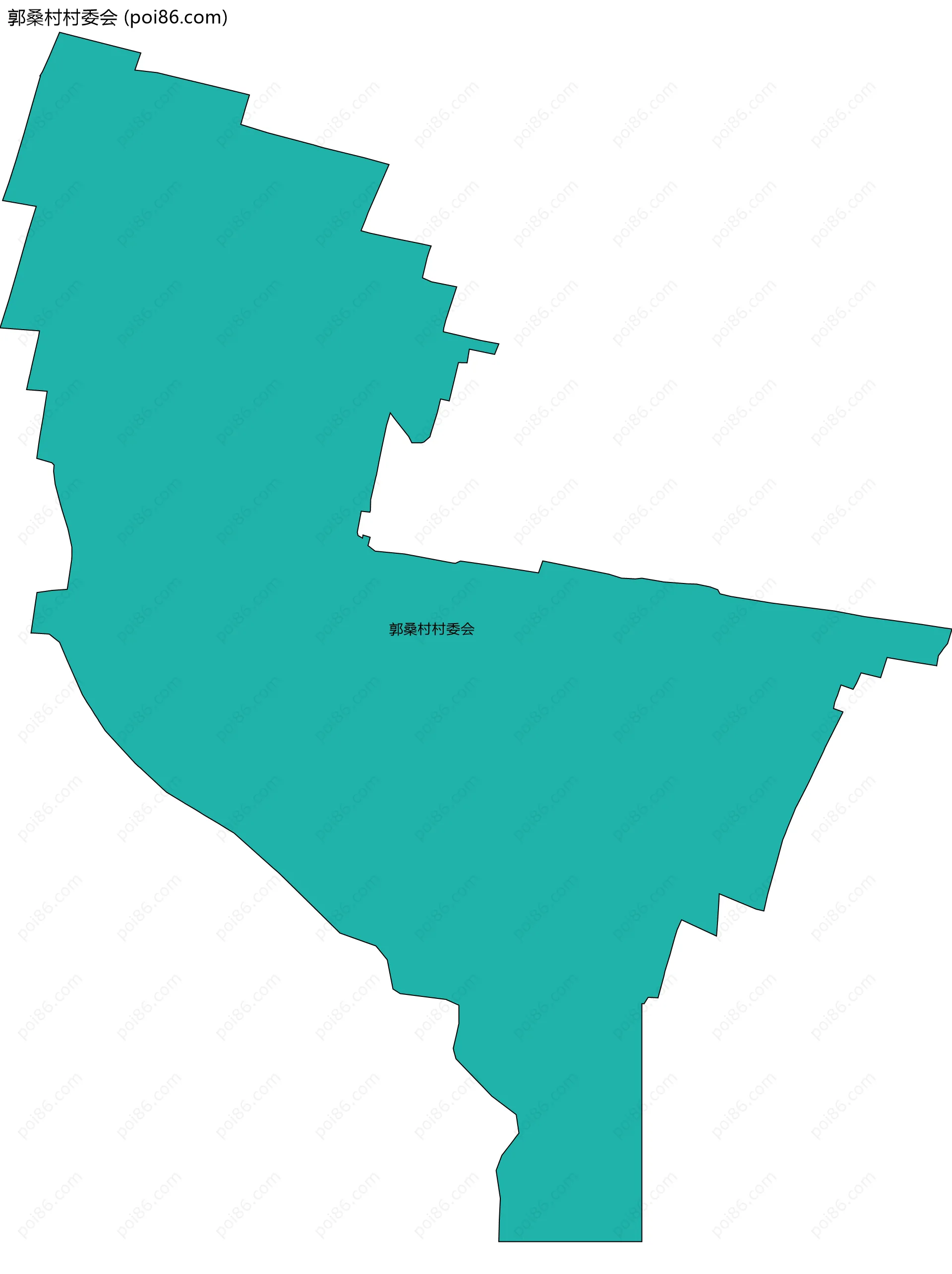 郭桑村村委会边界地图