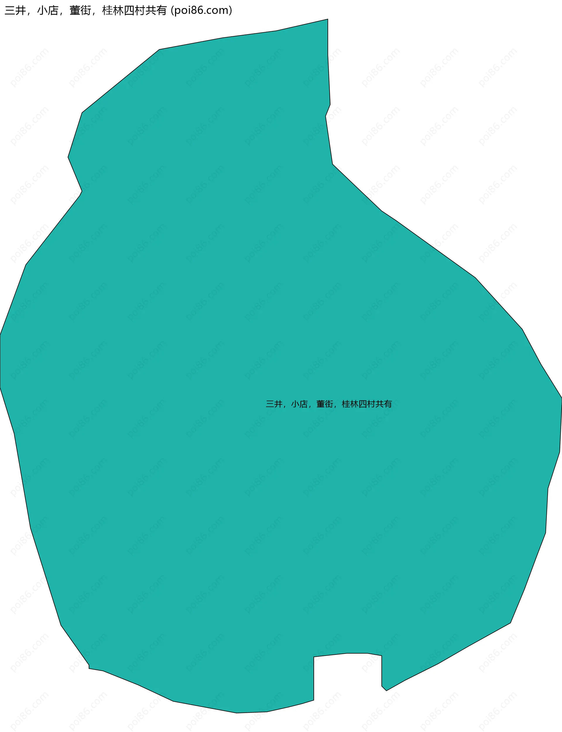 三井，小店，董街，桂林四村共有边界地图