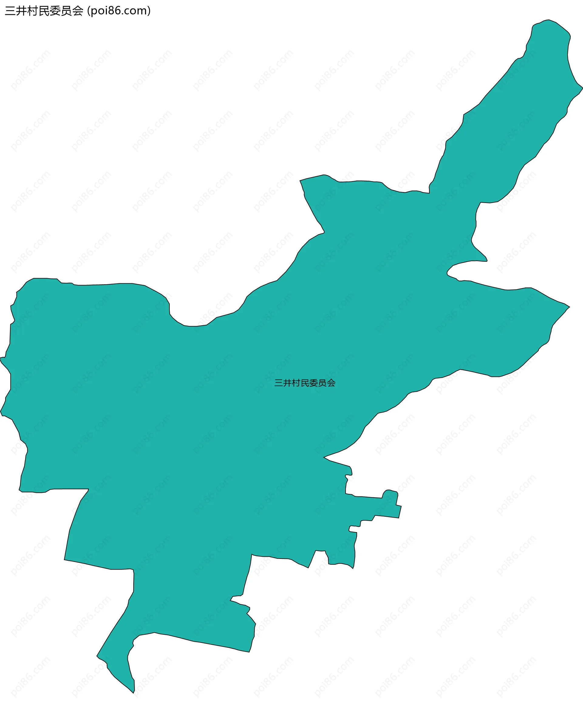 三井村民委员会边界地图