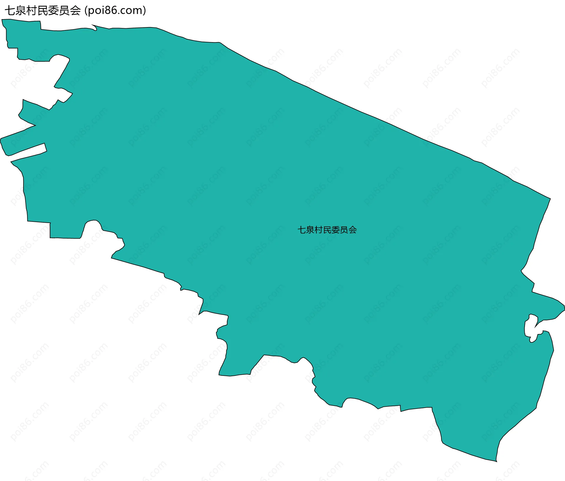 七泉村民委员会边界地图