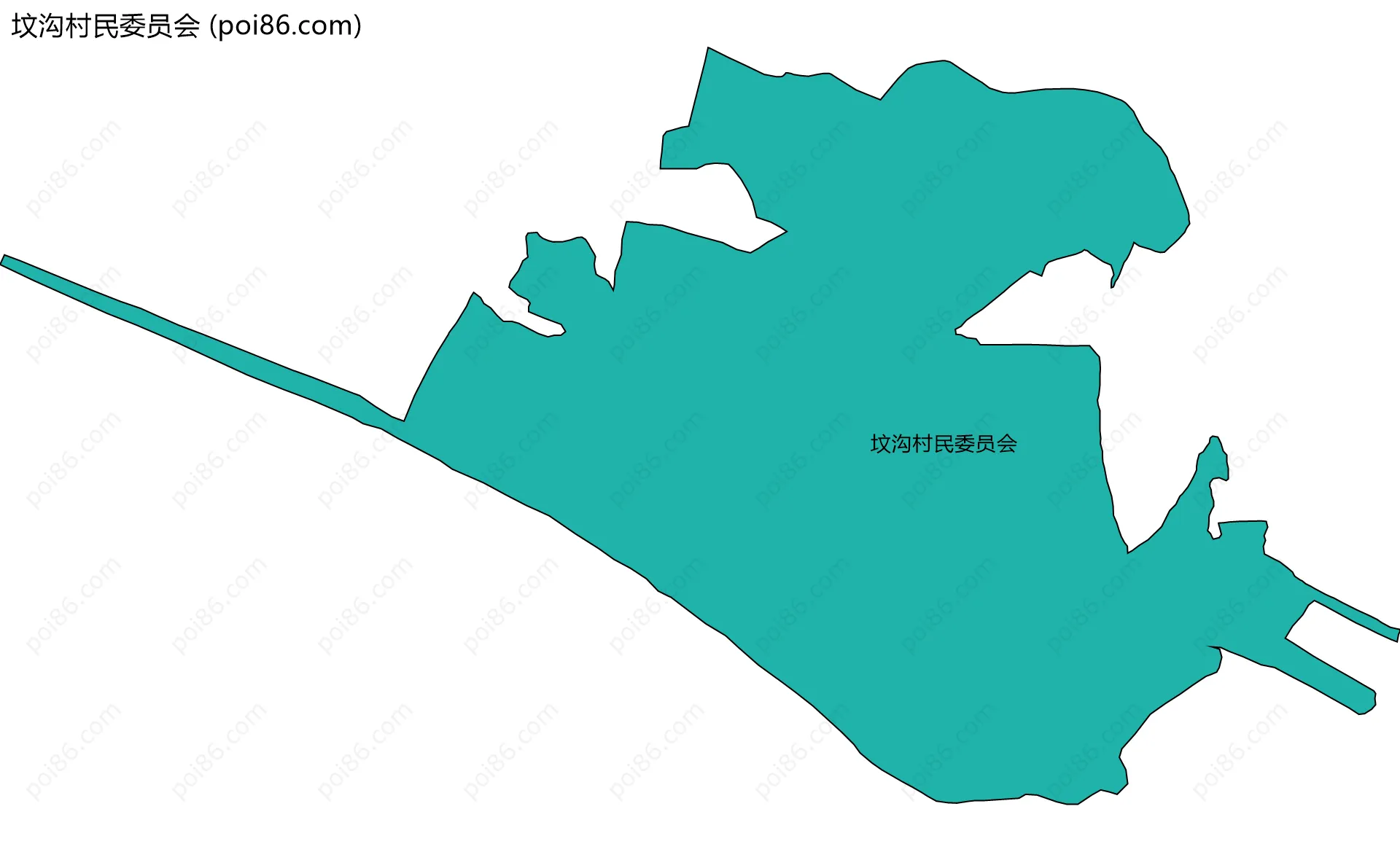 坟沟村民委员会边界地图