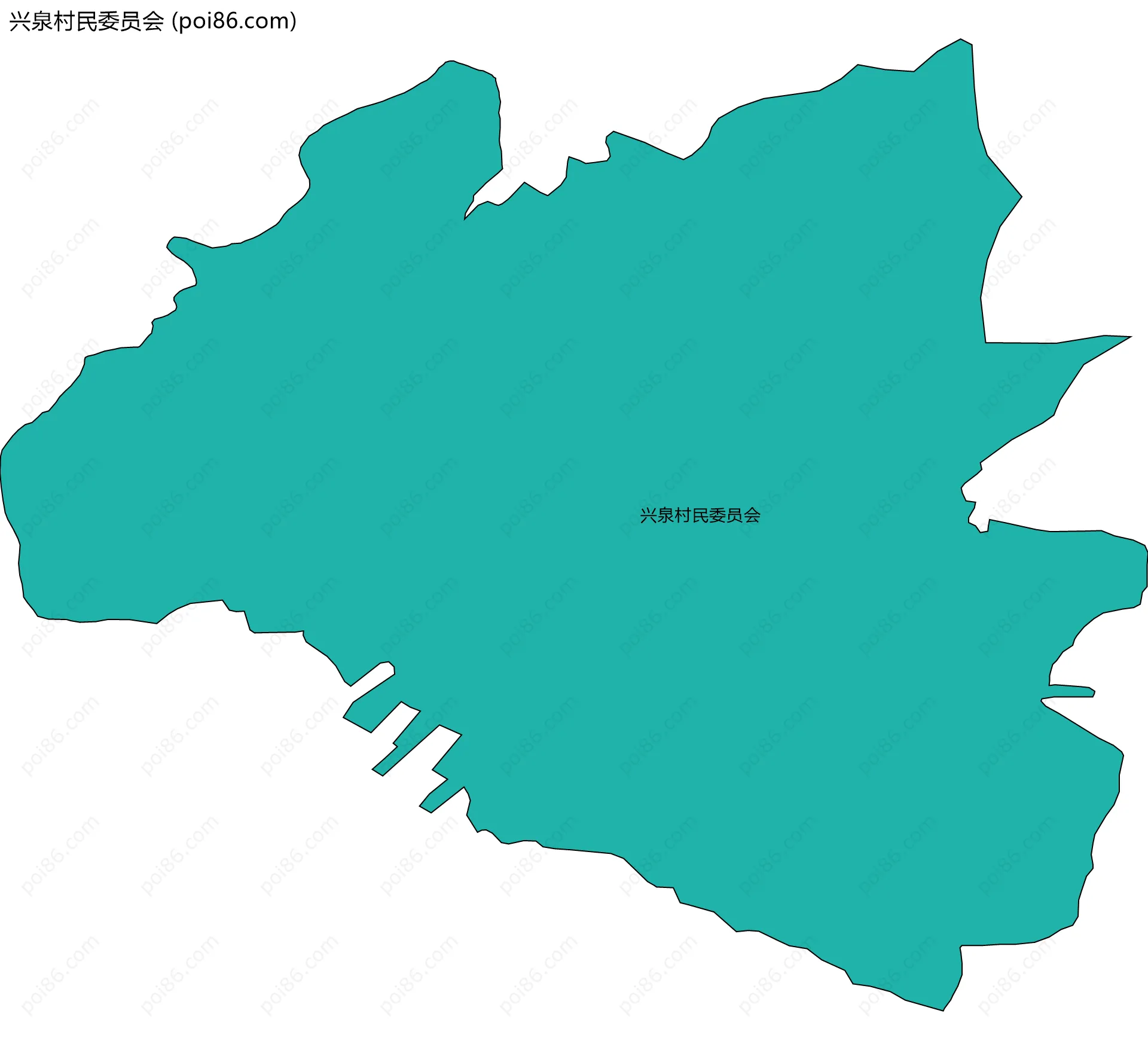 兴泉村民委员会边界地图