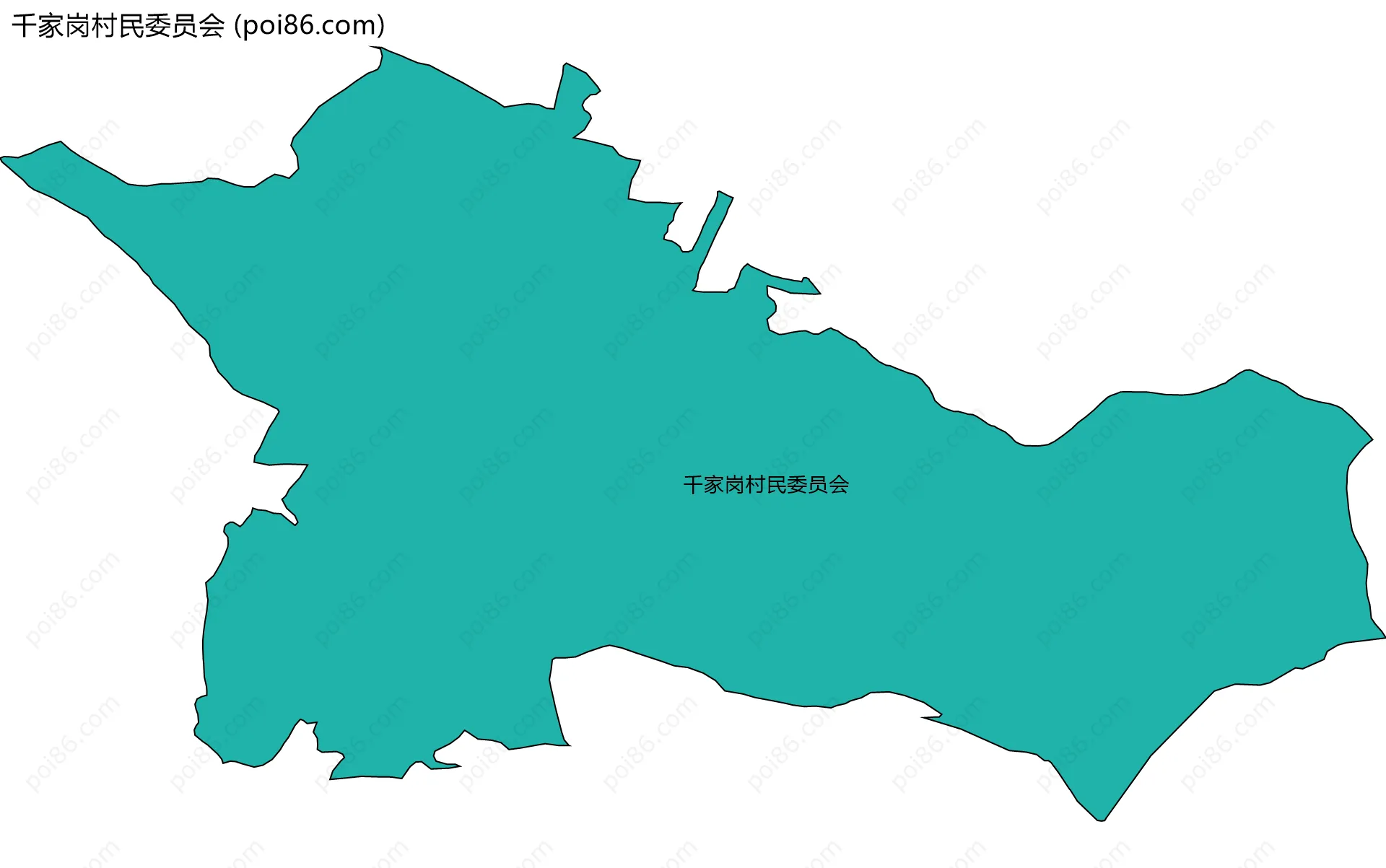 千家岗村民委员会边界地图
