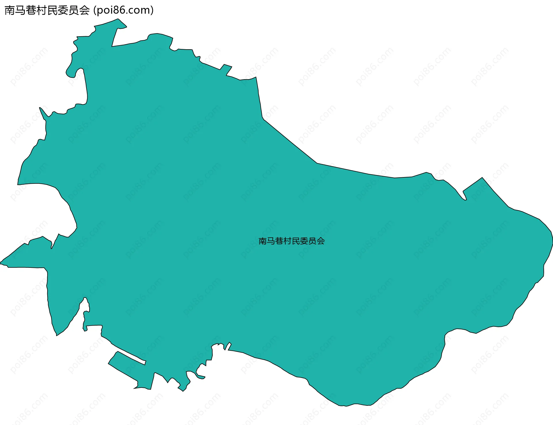 南马巷村民委员会边界地图
