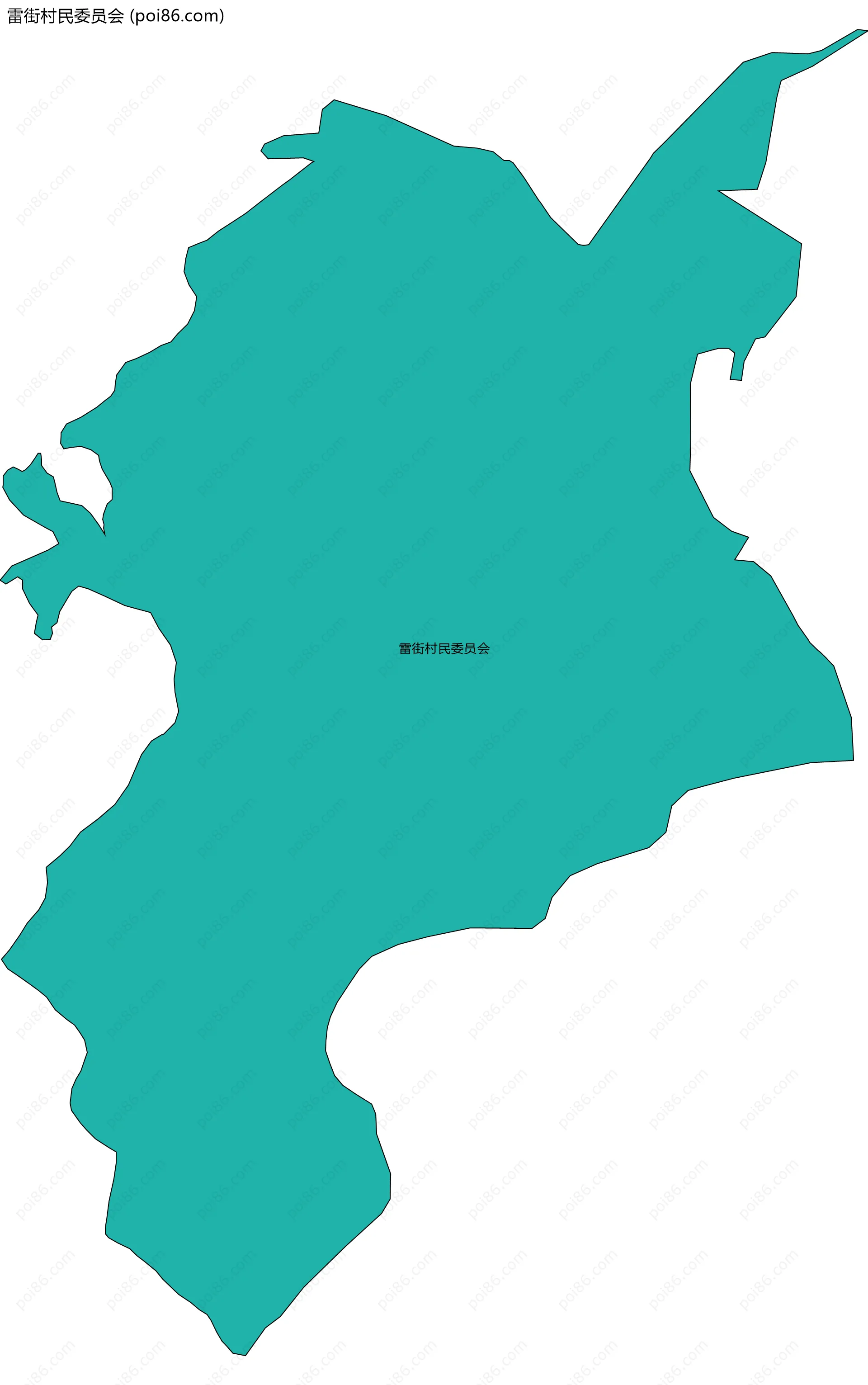 雷街村民委员会边界地图